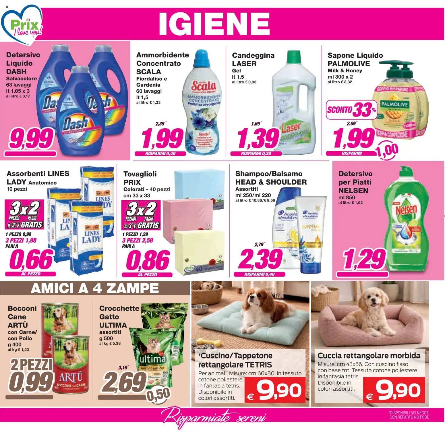 Volantino Prix del 10.04.2026 | Pagina: 20 | Prodotti: Pollo, Crocchette, Crocchette cane, Scala