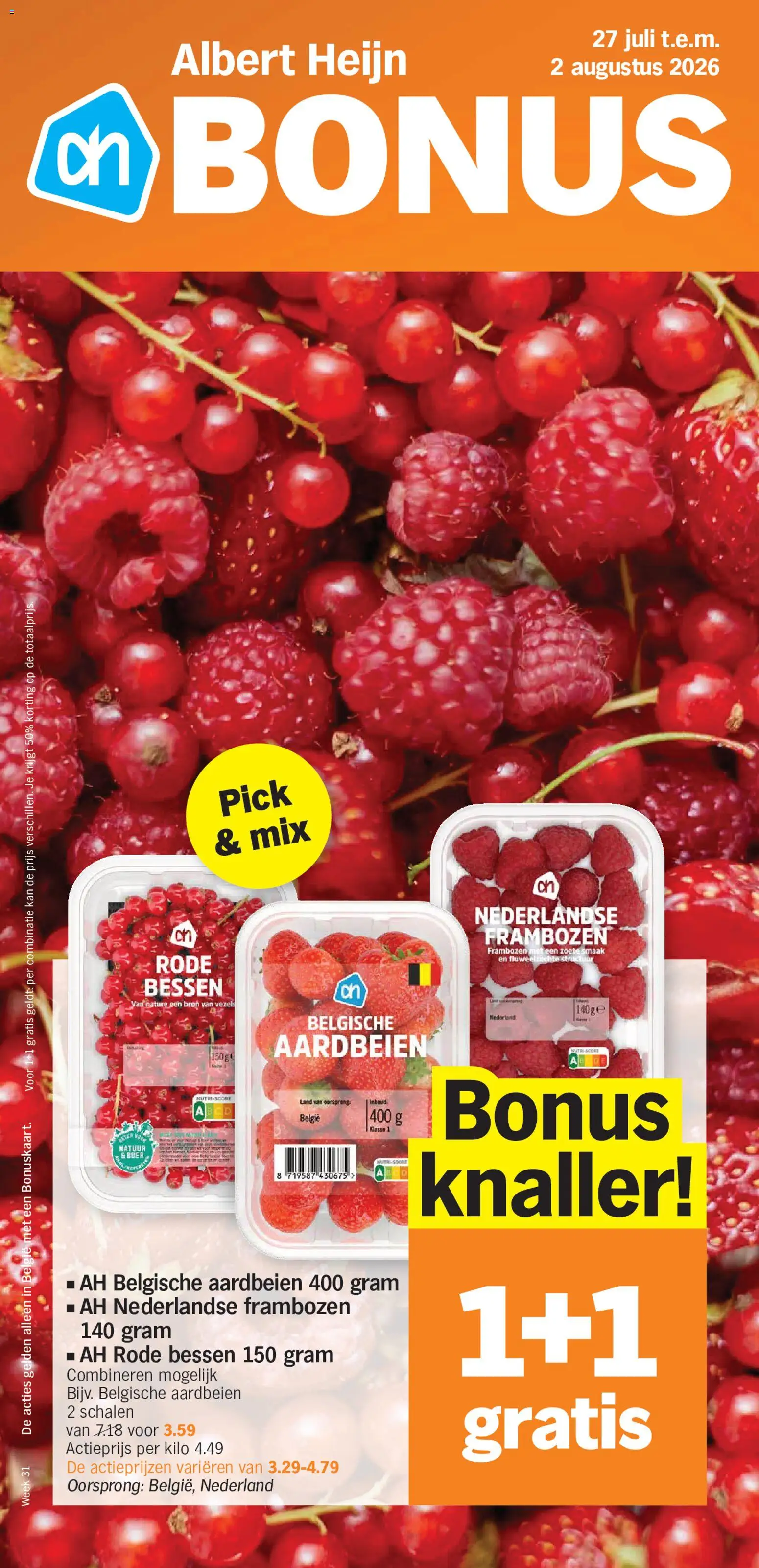 Albert Heijn Folder week / de la semaine 31 (27/07/2026 t/m 02/08/2026) cover