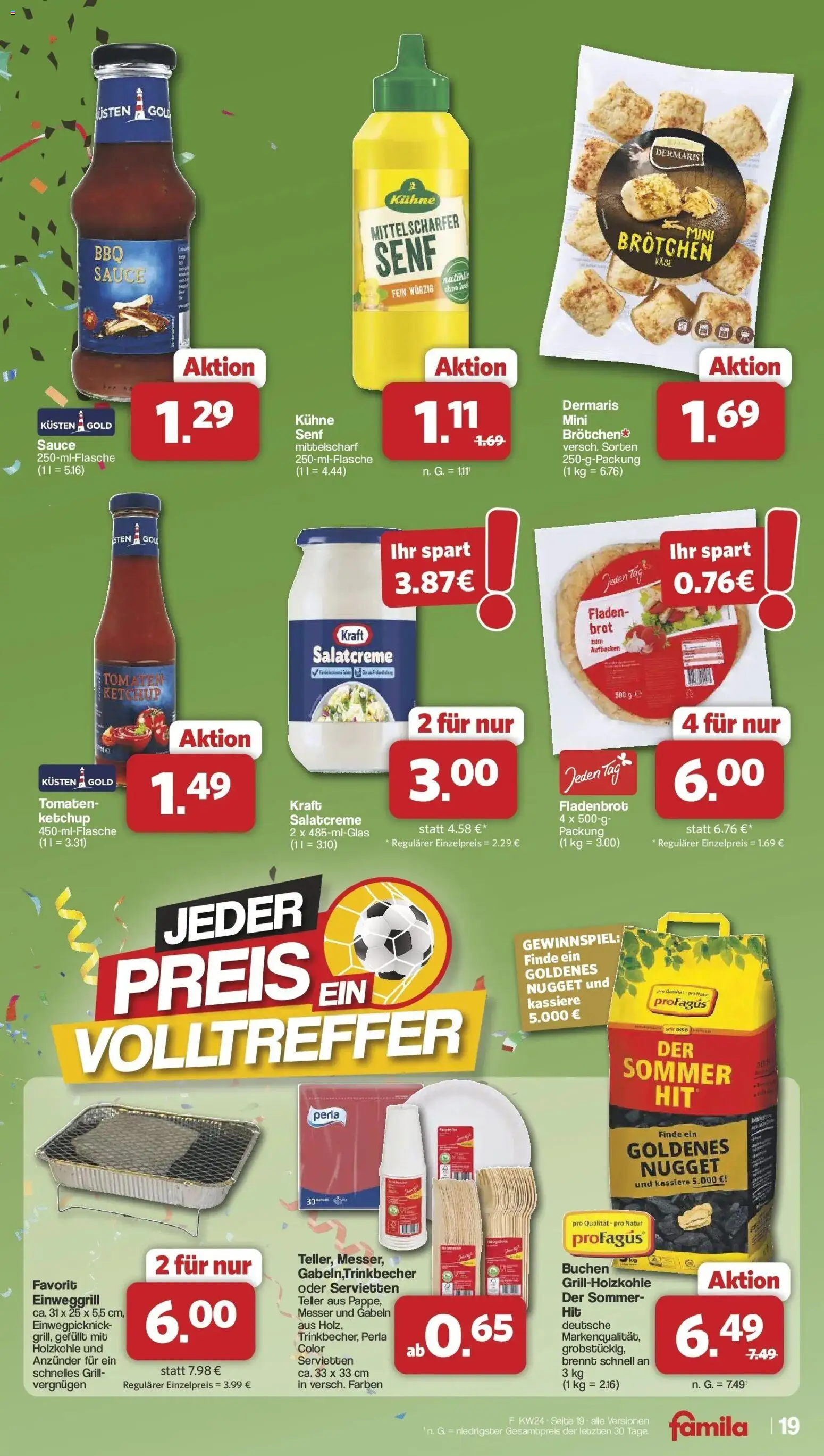 Famila Nordwest Wochenangebote – gültig ab 08.06.2026 | Seite: 19 | Produkte: Grill, Käse, Tomaten, Brot