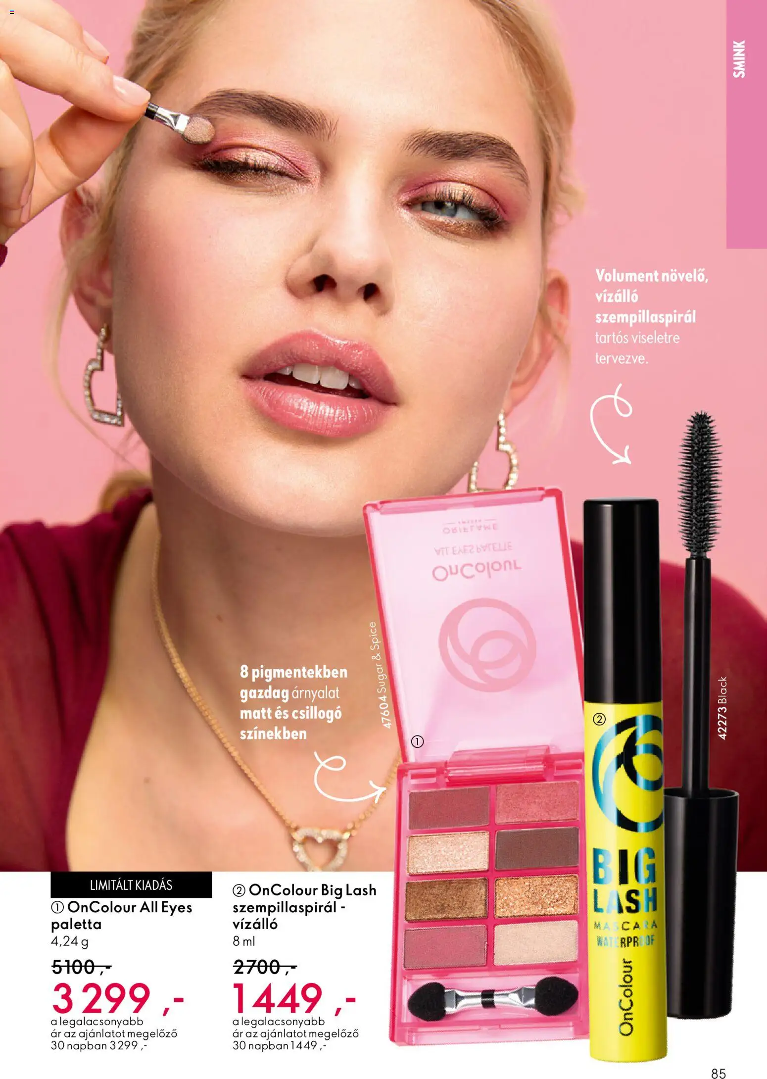 Oriflame akciós ujság - amely érvényes a következő dátumtól: 27.05.2026 | Oldal: 85 | Termékek: Szempillaspirál, Smink