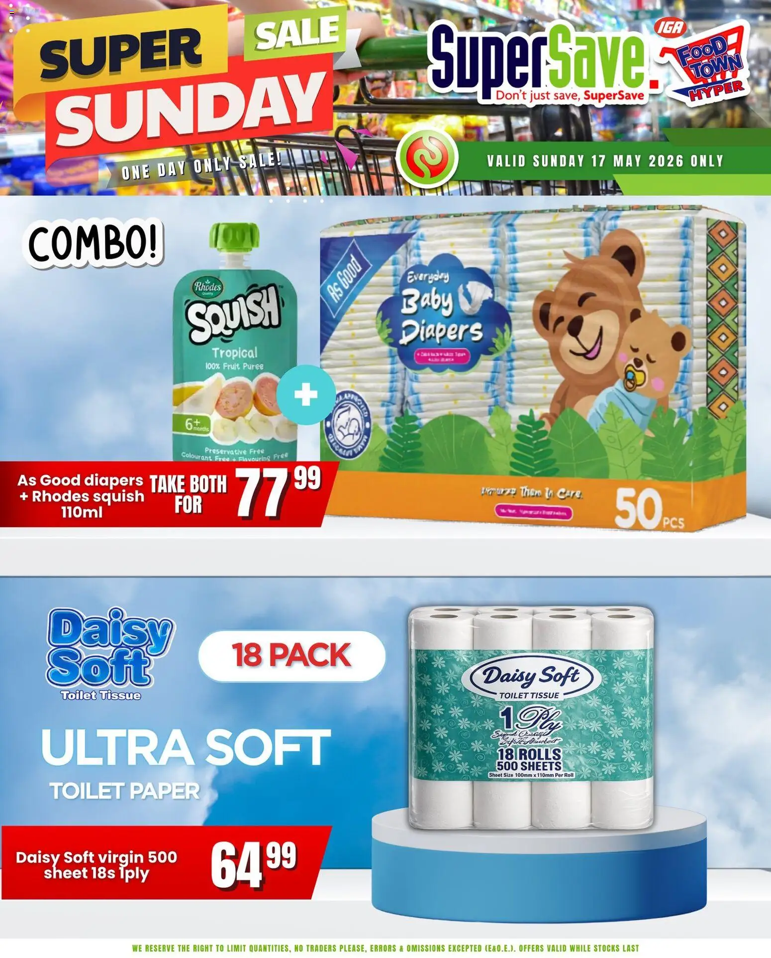 New Super Save catalogue – valid from 17.05.2026 | Page: 9 | Products: Preservative, Fruit, Paper, Toilet paper