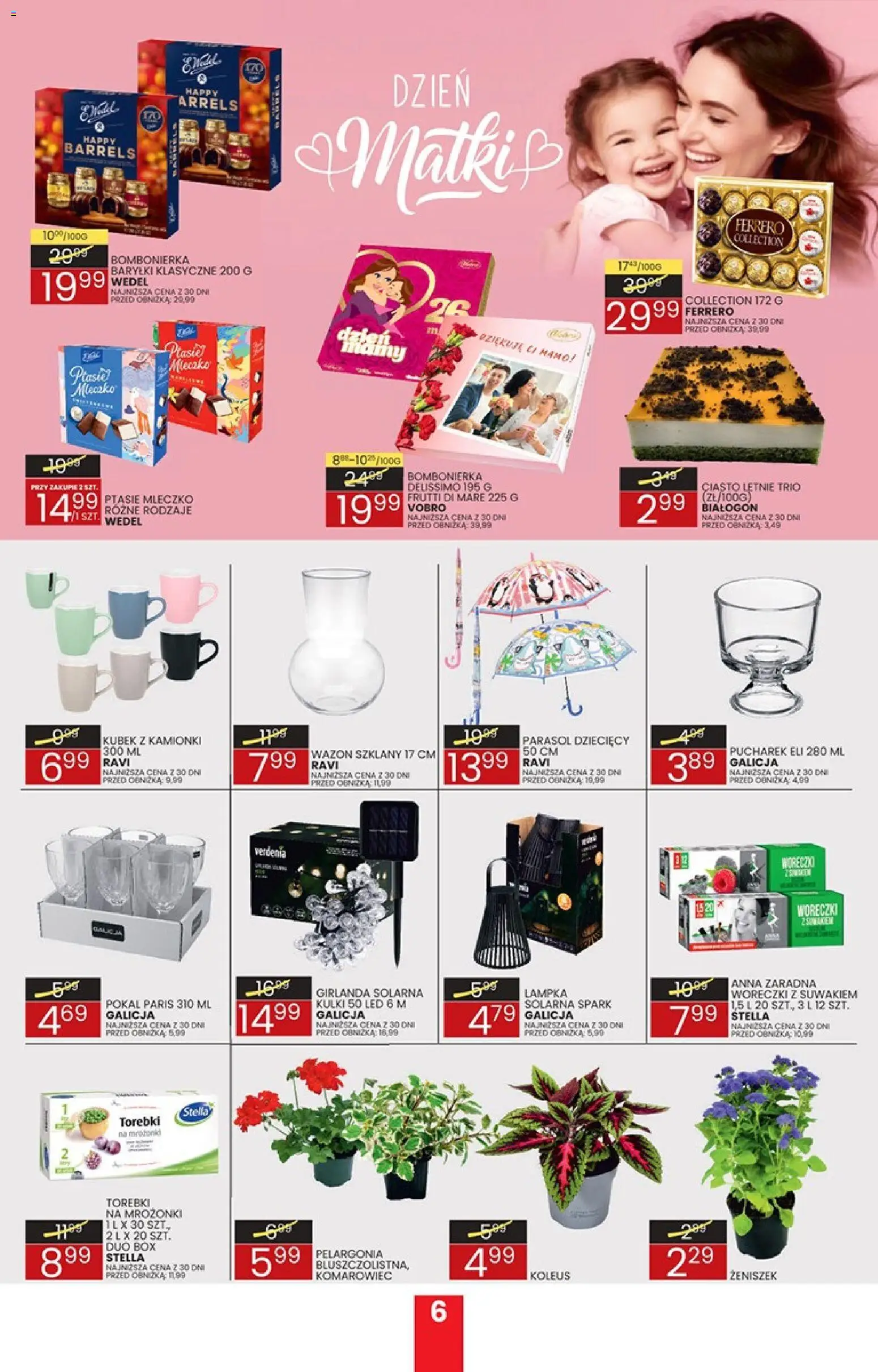 Wafelek gazetka od 18.05.2026 | Strona: 6 | Produkty: Parasol, Ptasie mleczko, Woreczki z suwakiem, Torebki