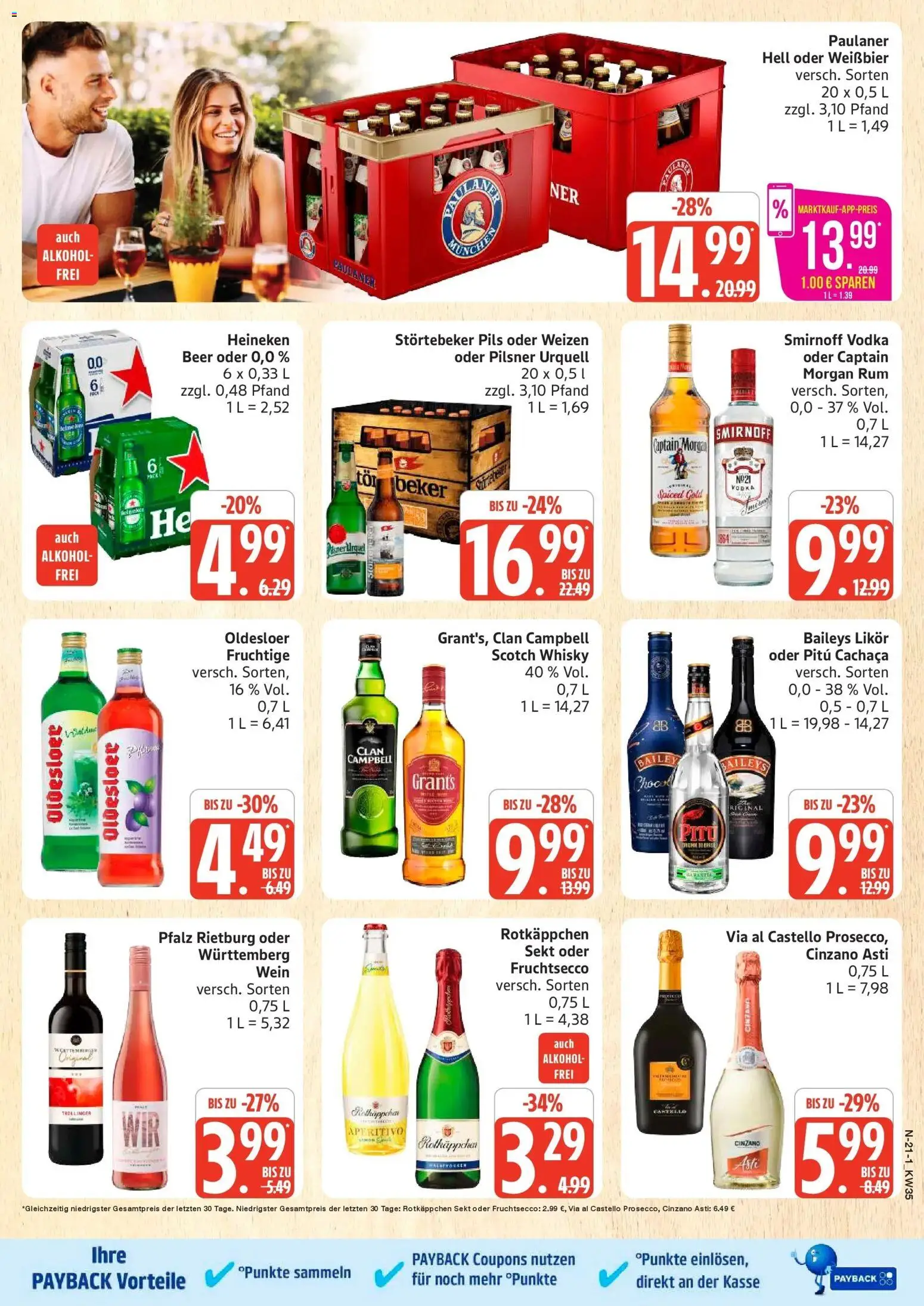 Marktkauf Prospekt Buxtehude (ab 24.08.2026) » Angebote online | Seite: 21 | Produkte: Rum, Alkohol, Baileys, Rotkäppchen
