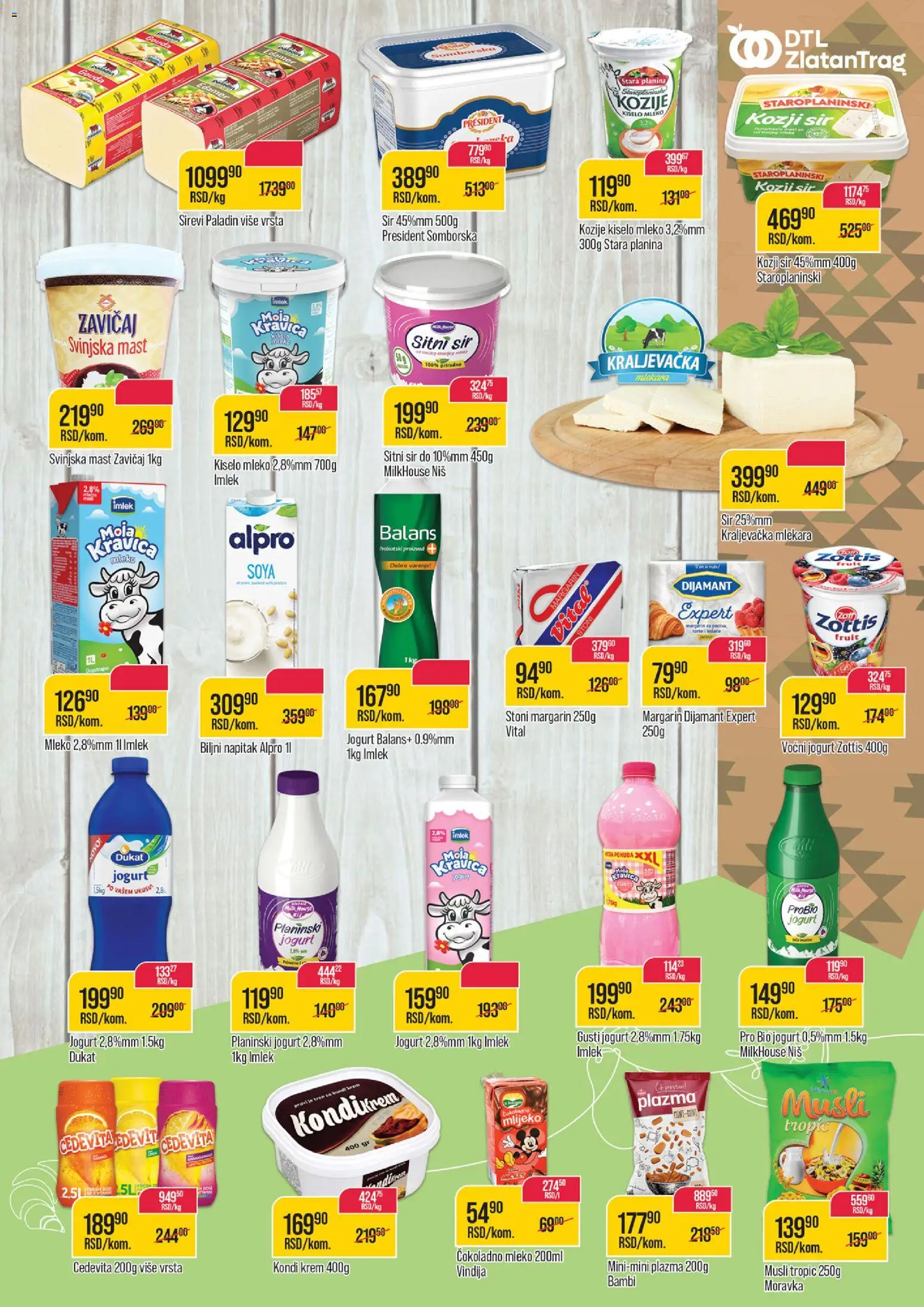 Zlatan Trag katalog - važi od 06.05.2026 | Strana: 5 | Proizvode: Kozji sir, Čokoladno mleko, Plazma, Cedevita