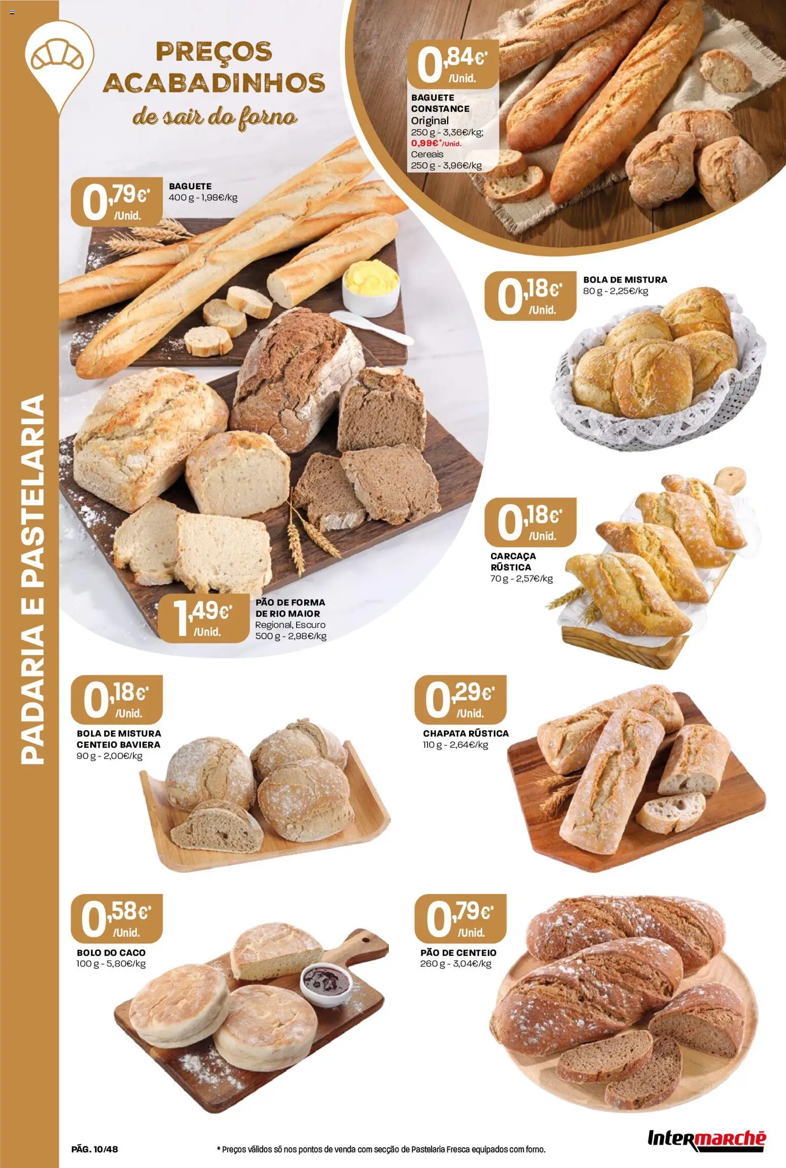 Intermarché folheto │ válido de 02/07/2026 | Página: 10 | Produtos: Pão de forma, Padaria, Bolo, Centeio