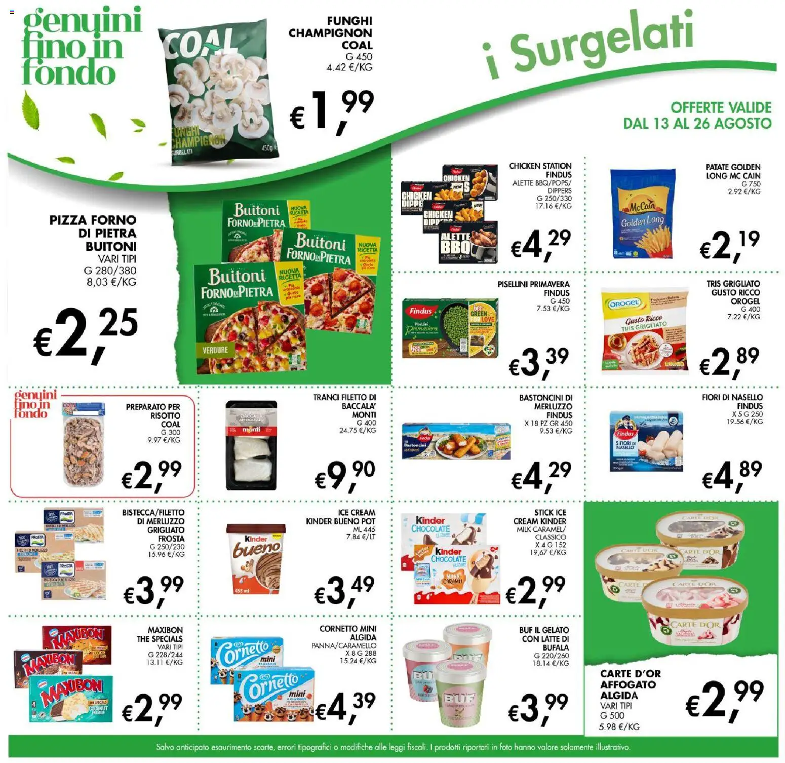 Volantino Coal del 13/08/2026 | Pagina: 11 | Prodotti: Merluzzo, Latte, Funghi, Nasello