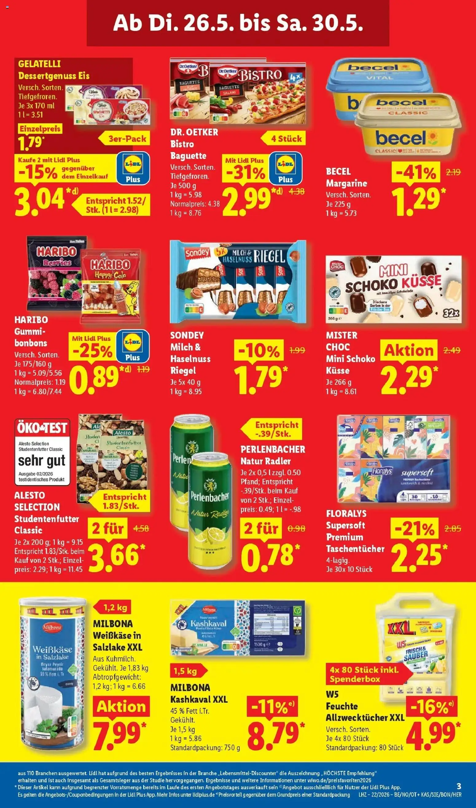 Lidl Prospekt Mahlow – gültig ab 26.05.2026 | Seite: 5 | Produkte: Margarine, Milch, Salami, Eis