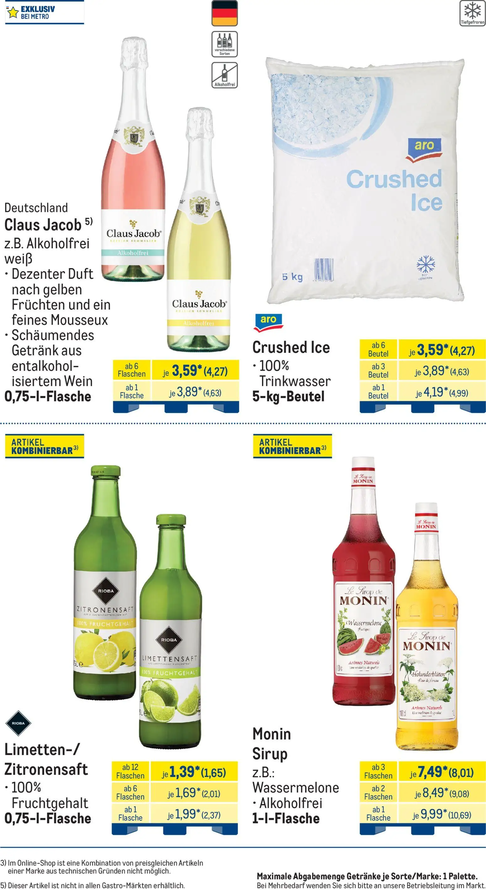 Metro Monats-Menü – gültig ab 01.07.2026 | Seite: 29 | Produkte: Duft, Sirup, Wassermelone, Wein