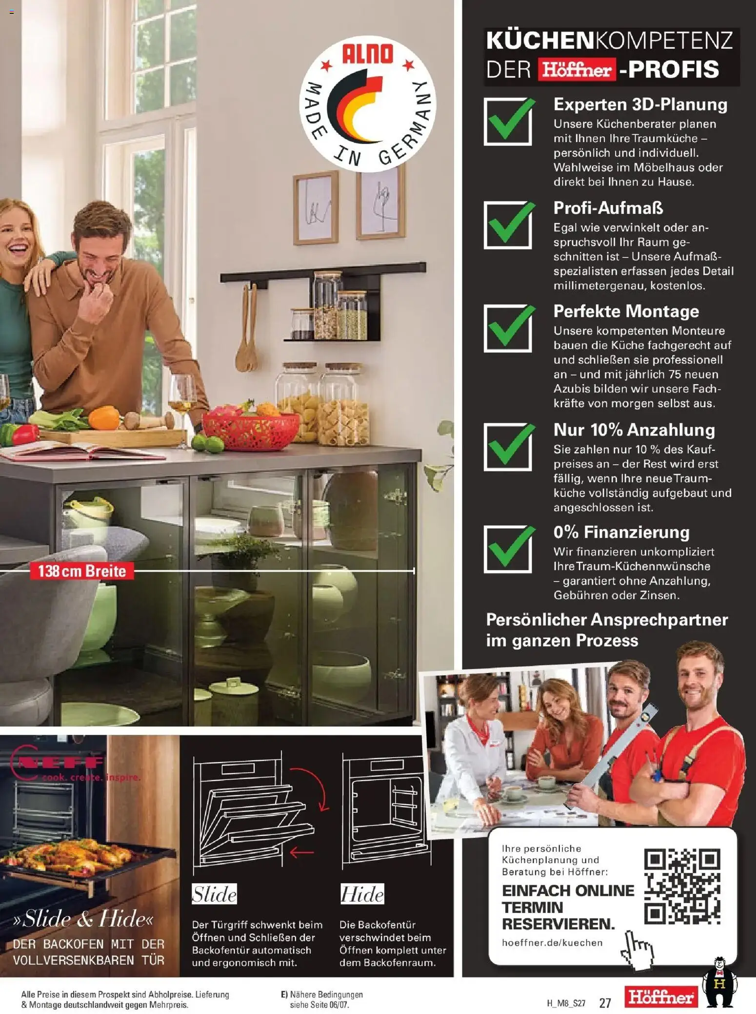 Höffner Prospekt Chemnitz-Röhrsdorf (ab 09.09.2026) zum Blättern | Seite: 27 | Produkte: Küche, Tür, Backofen