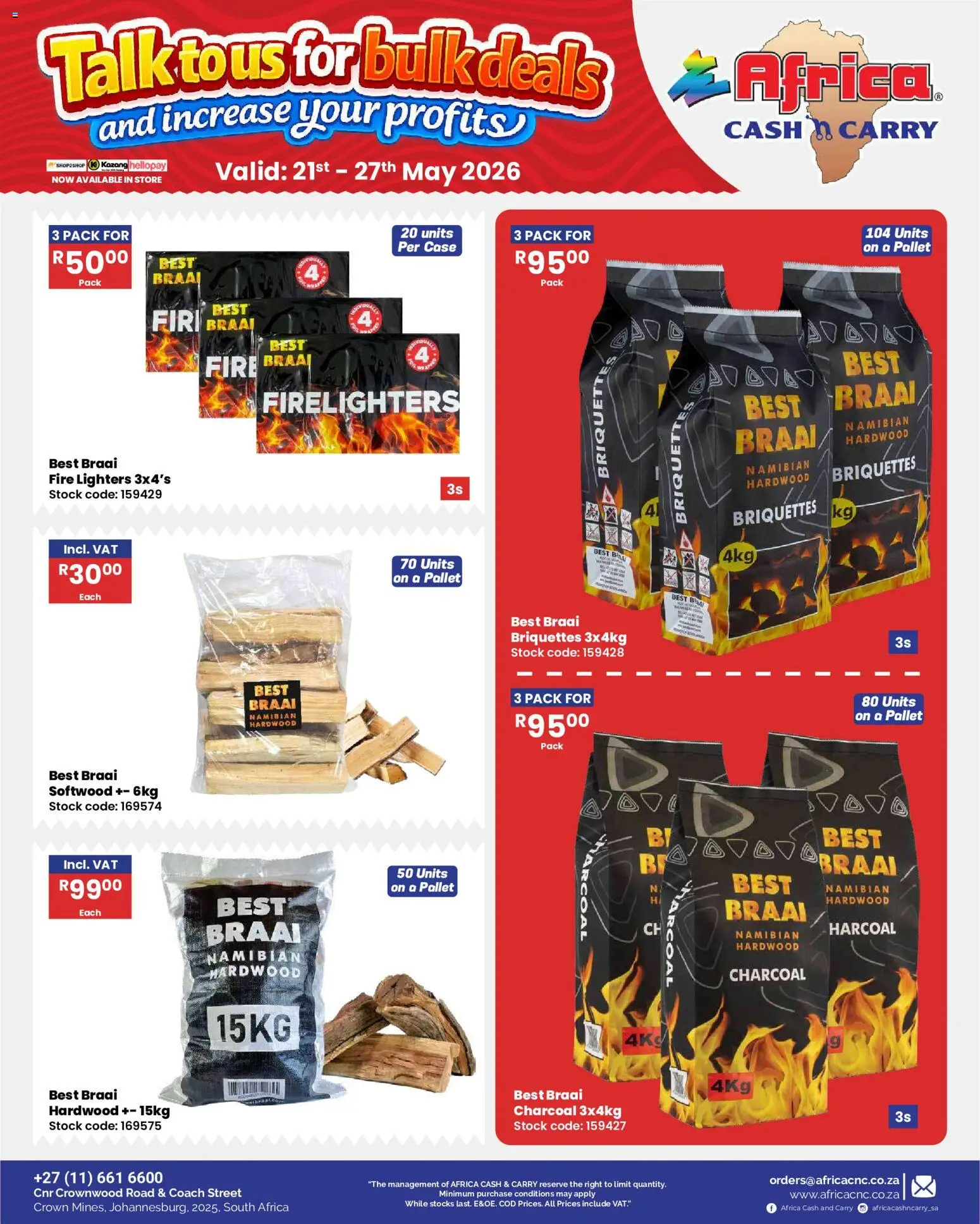 New Africa Cash & Carry catalogue – valid from 21.05.2026 | Page: 42 | Products: Case, Stock