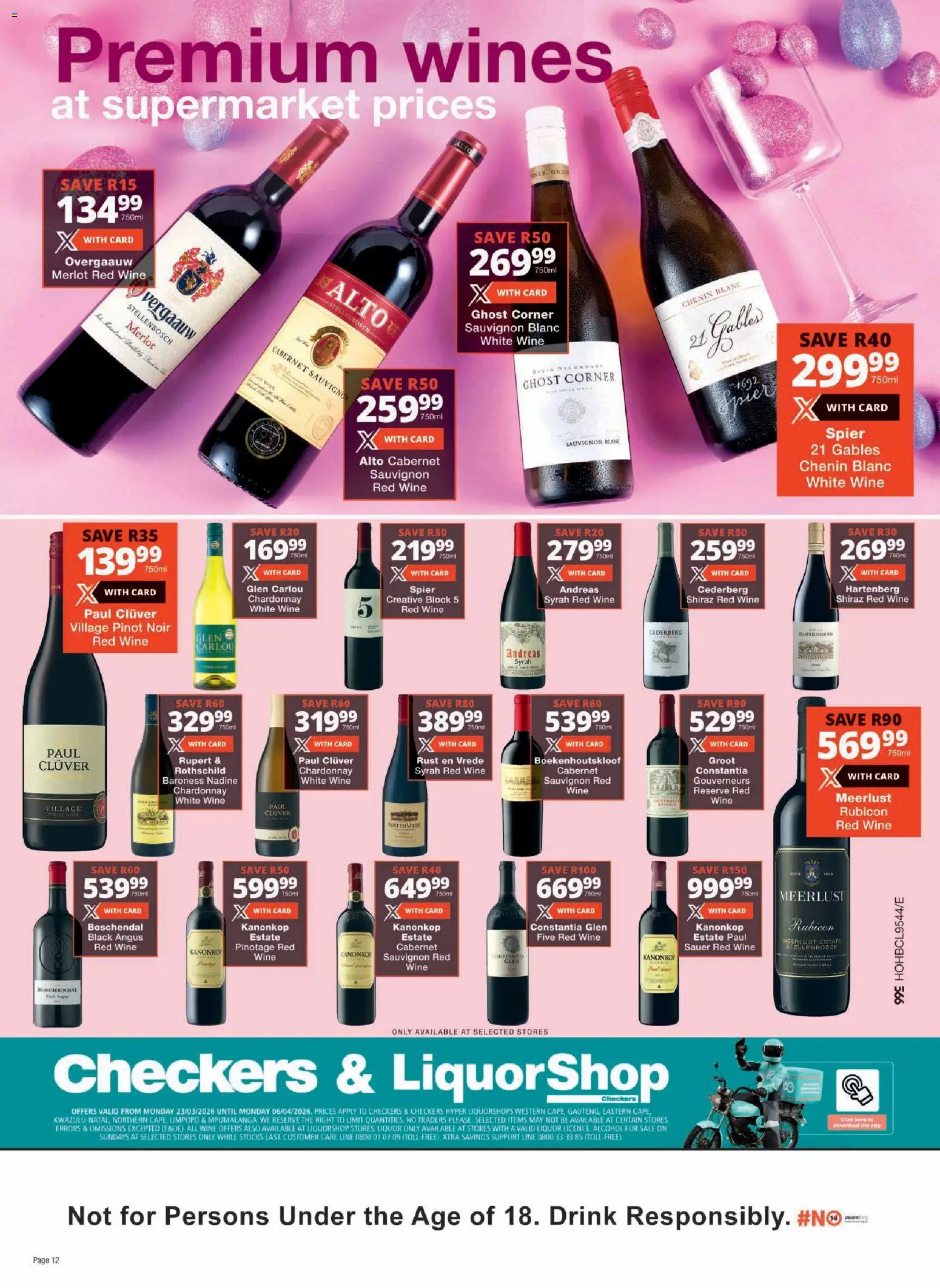 New Checkers catalogue – valid from 23.03.2026 | Page: 12 | Products: Wine