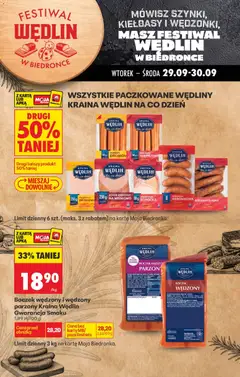Pogląd oferty "Biedronka gazetka - Festiwal wędlin" - ważna od 29.09.2026