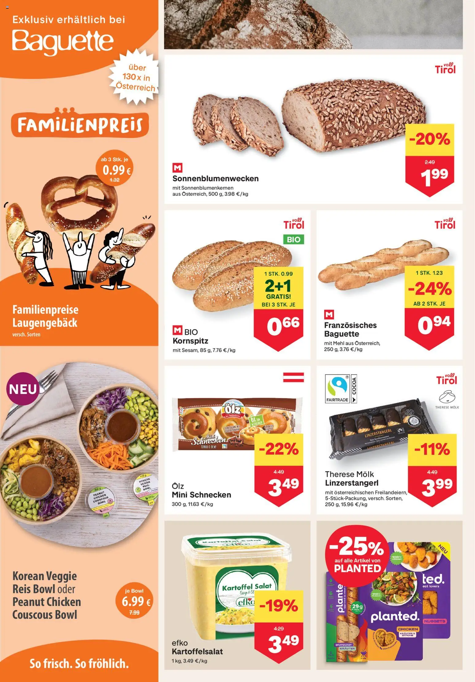 MPREIS Flugblatt gültig ab 10.09.2026 | Seite: 4 | Produkte: Salat, Zitrone, Baguette, Reis