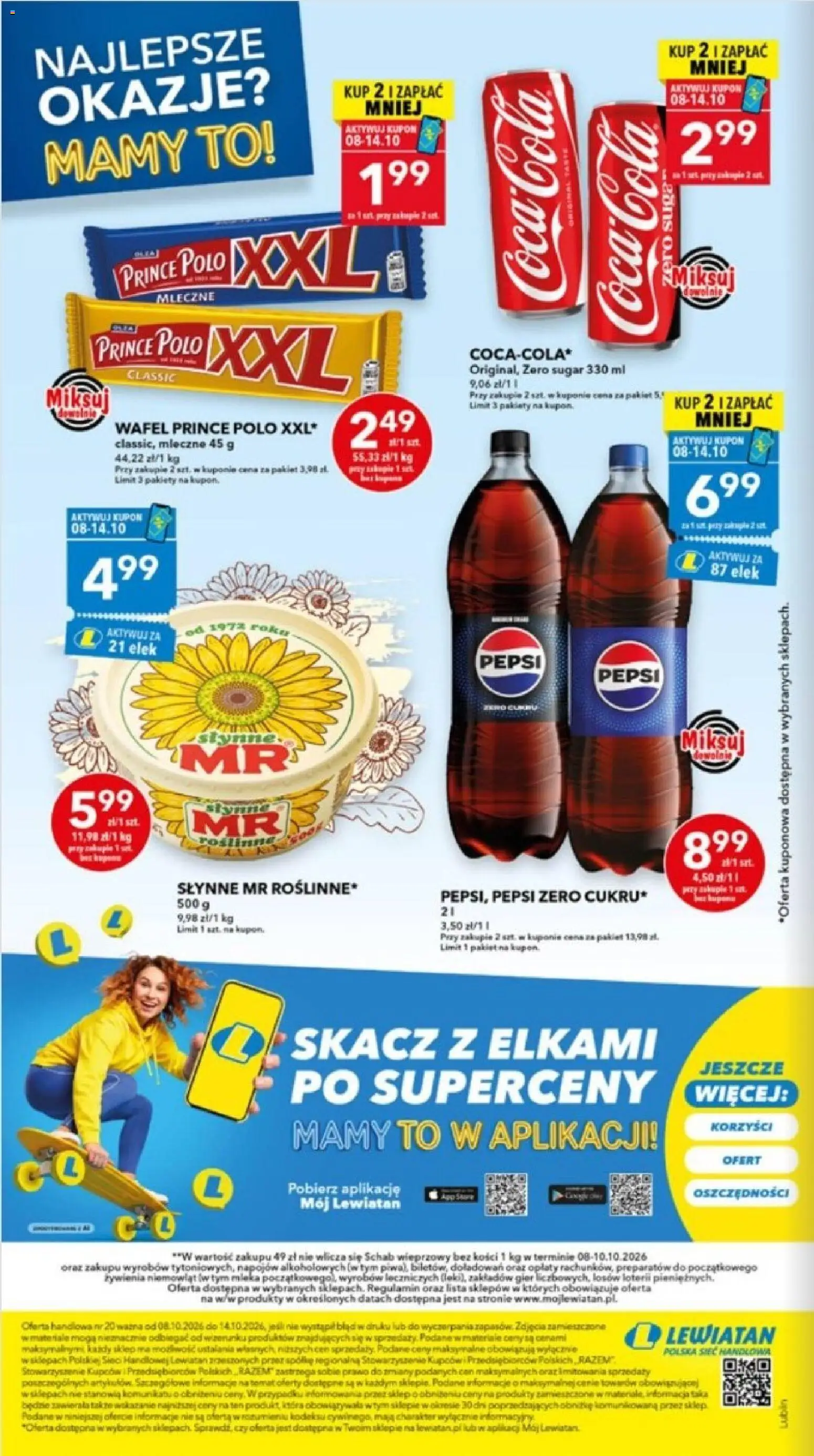 Lewiatan gazetka - Lublin od 08.10.2026 | Strona: 8 | Produkty: Prince polo xxl, Schab wieprzowy, Schab wieprzowy bez kości, Pepsi