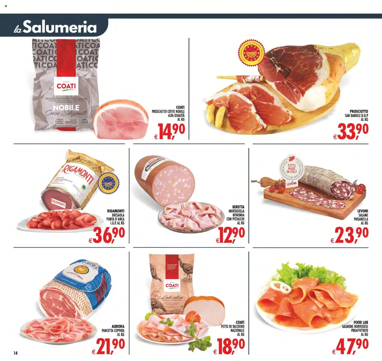 Volantino Decò del 11/09/2026 | Pagina: 14 | Prodotti: Salmone, Tacchino, Mortadella, Pistacchi