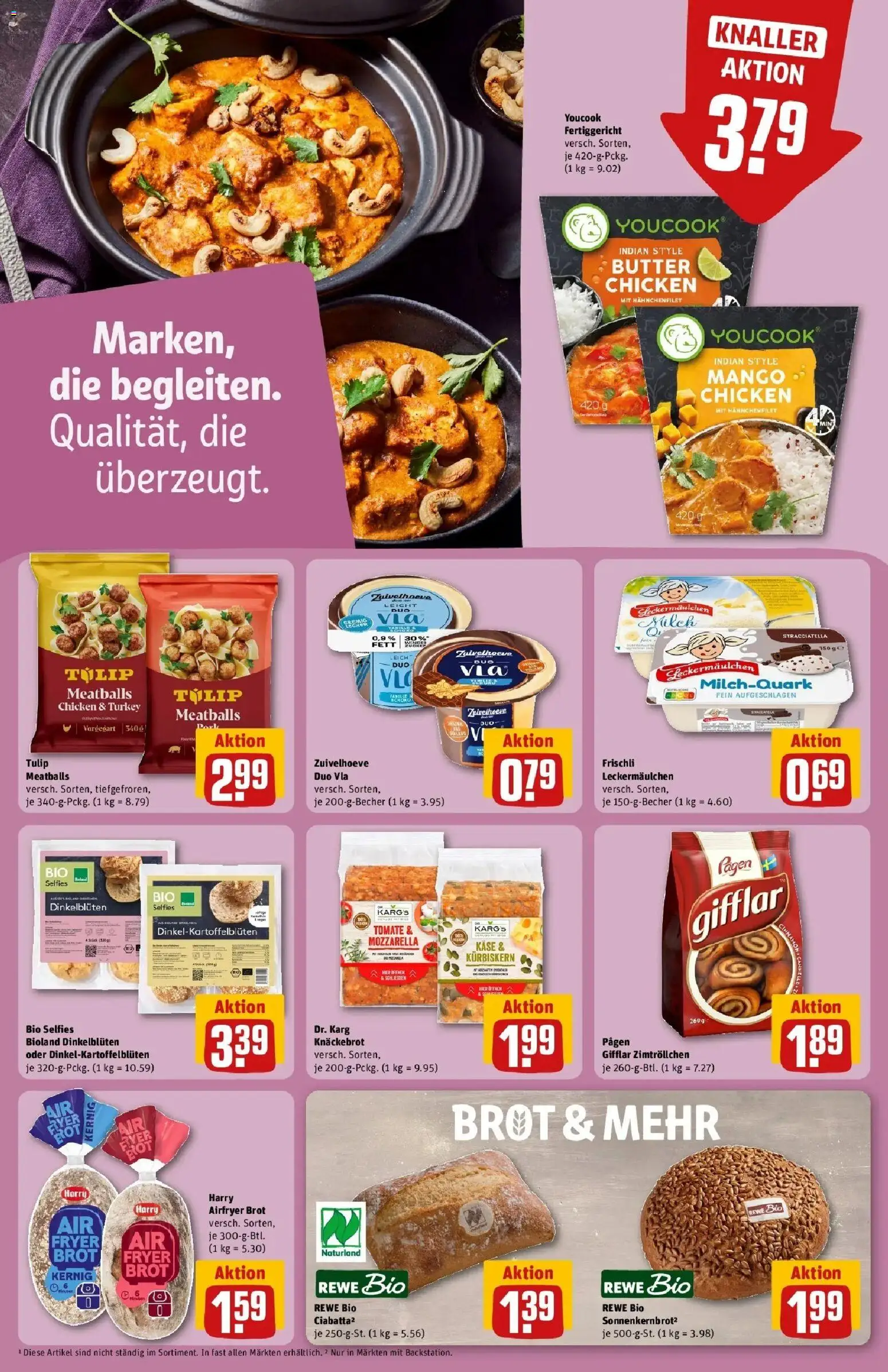 REWE Prospekt ab 17.08.2026 zum Blättern » Angebote | Seite: 25 | Produkte: Youcook, Butter, Mozzarella, Mango