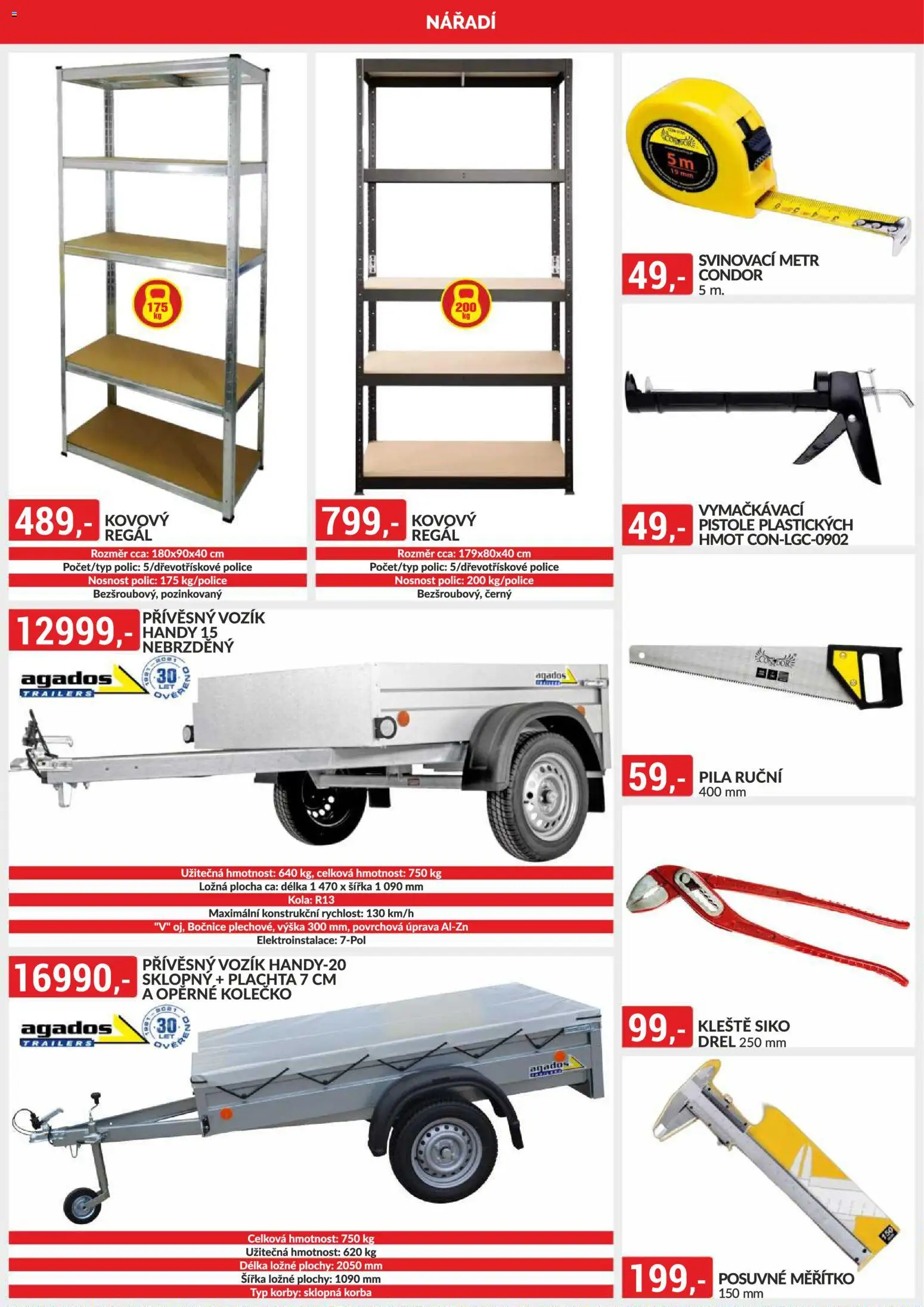 BAUMAX leták od 01.07.2026 | Strana: 40 | Produkty: Přívěsný vozík, Nářadí, Regál, Police