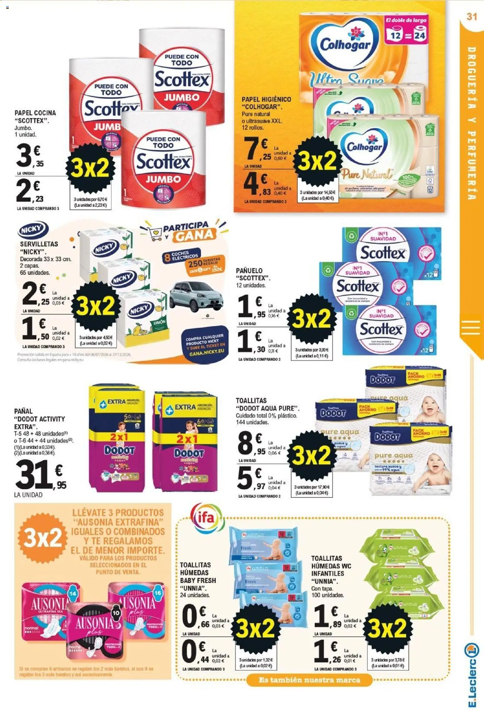 E.Leclerc - Soria │ válido desde el 21/10/2026 | Página: 31 | Productos: Pañuelo, Puré, Limón, Té