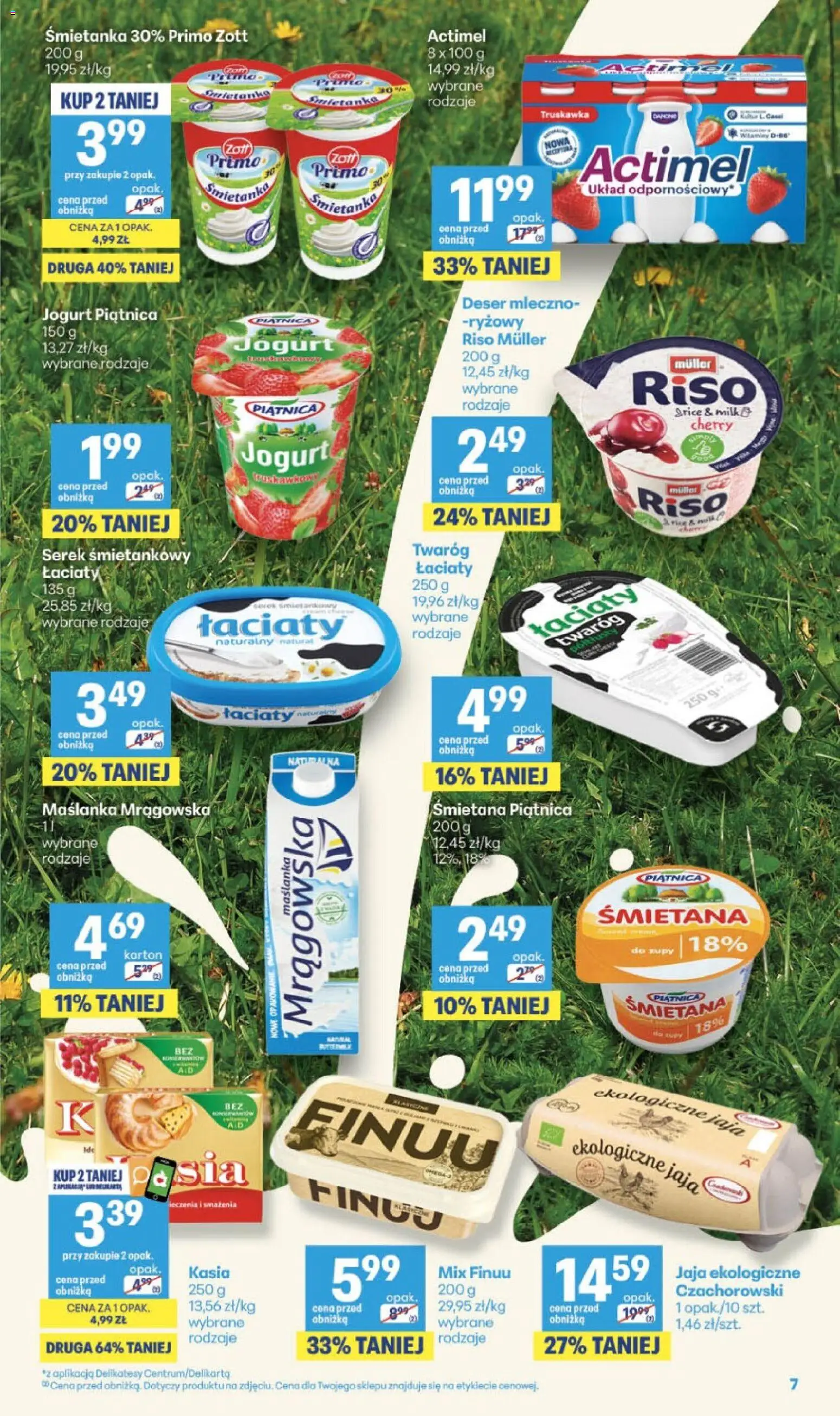 Delikatesy Centrum gazetka od 10.09.2026 | Strona: 7 | Produkty: Maślanka, Deser, Actimel, Śmietana