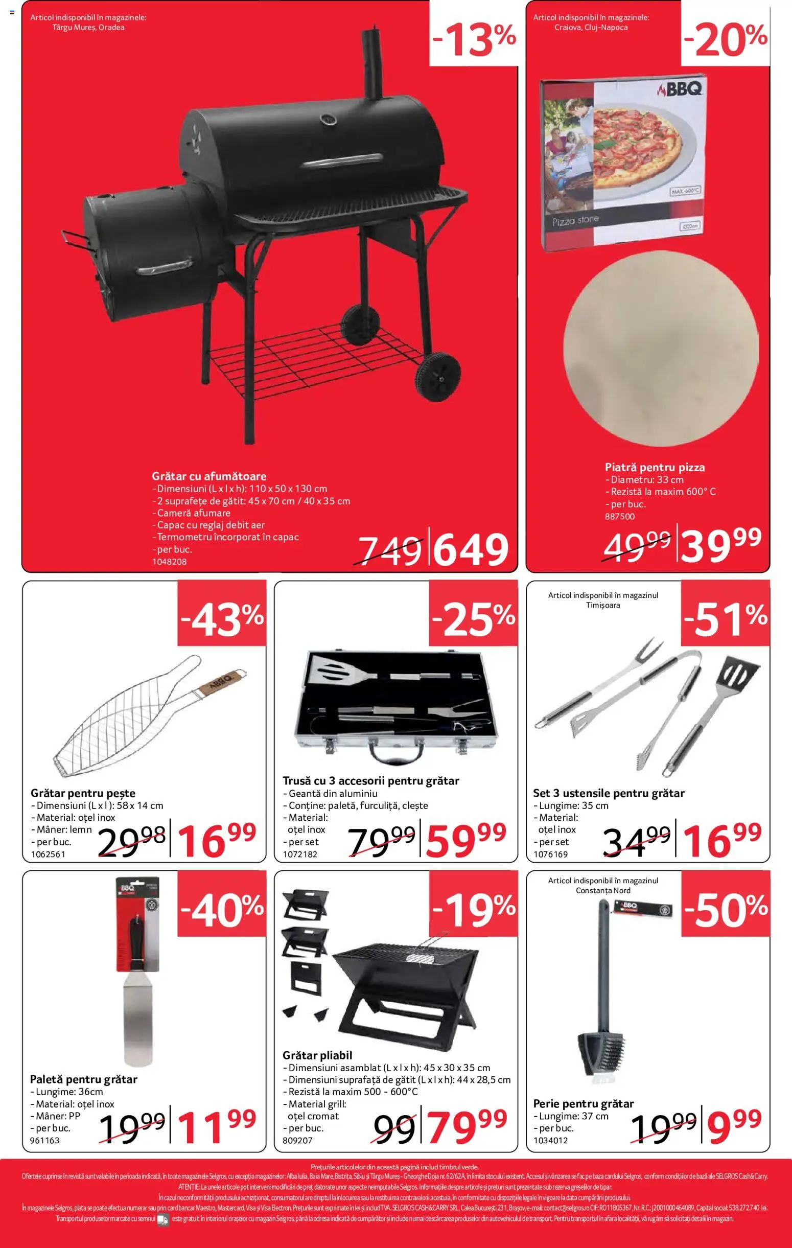 Noul catalog Selgros – valabil de la 18.09.2026 | Pagină: 20 | Produse: Cameră, Clește, Termometru, Pizza