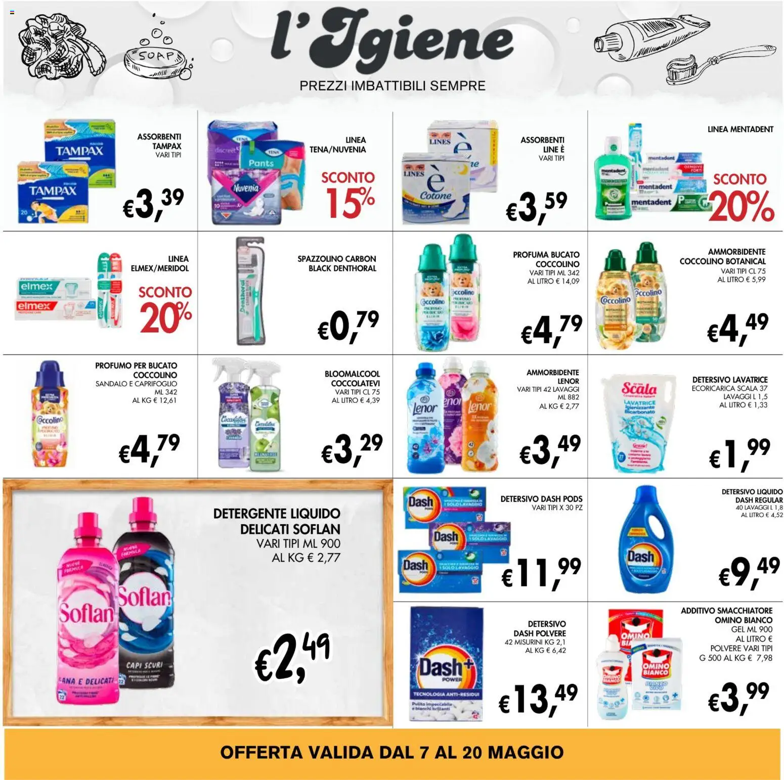 Volantino Coal del 07.05.2026 | Pagina: 26 | Prodotti: Spazzolino, Ammorbidente, Scala, Profumo
