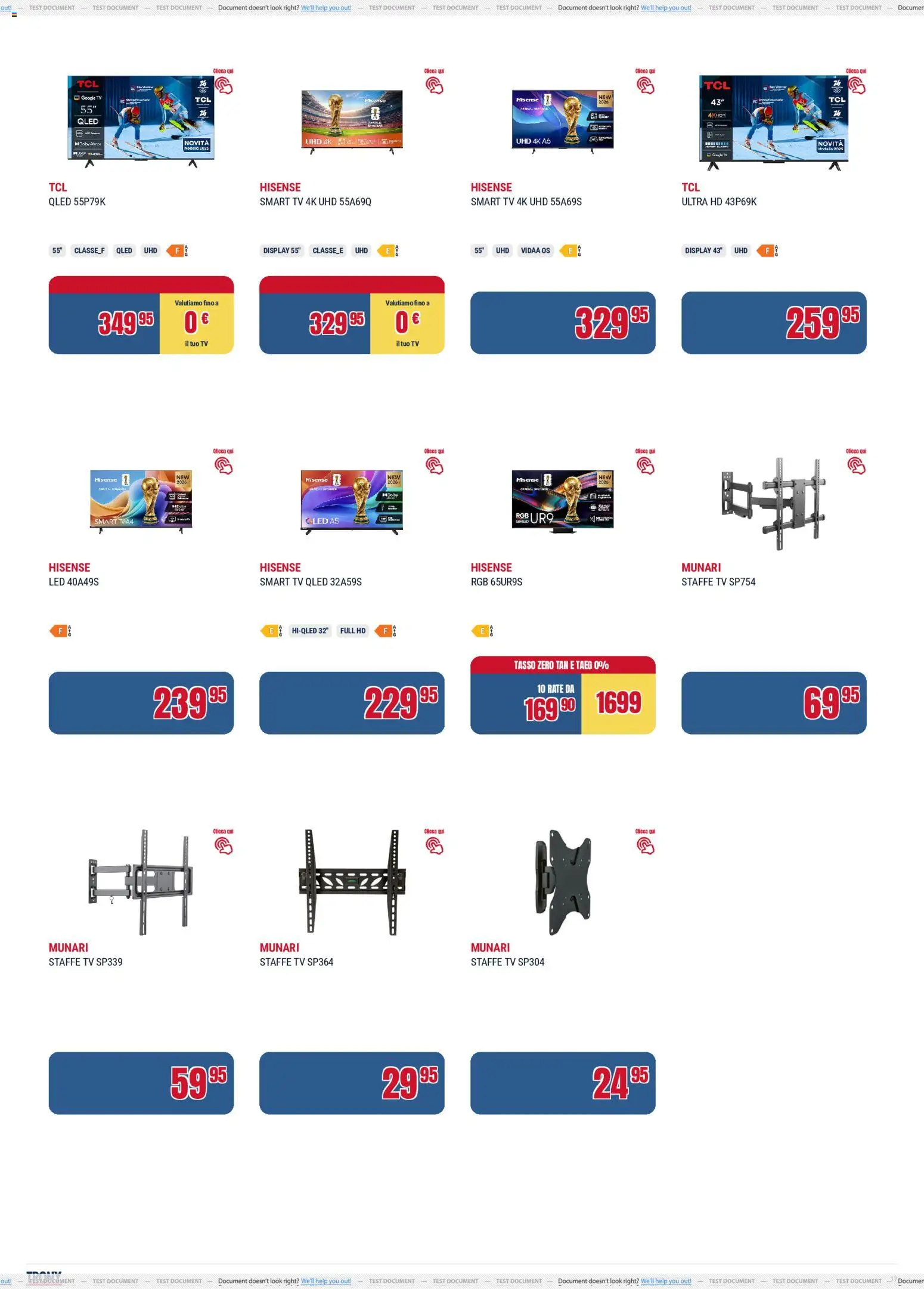 Volantino Trony del 21.05.2026 | Pagina: 17 | Prodotti: smart TV, TV