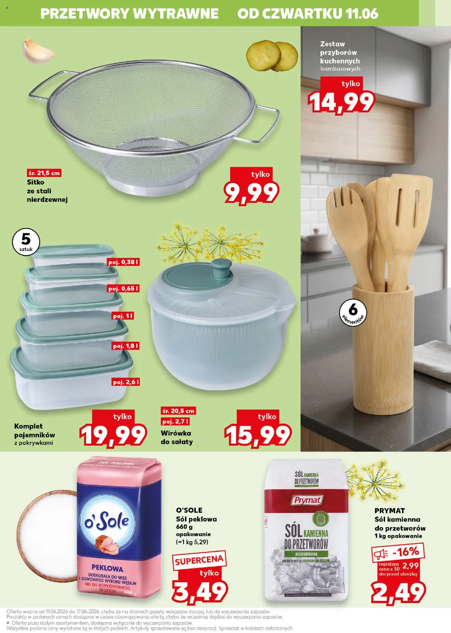 Kaufland Polsko leták - Kochamy przetwory od 11.06.2026 | Strana: 17 | Produkty: Saláty, Sítko