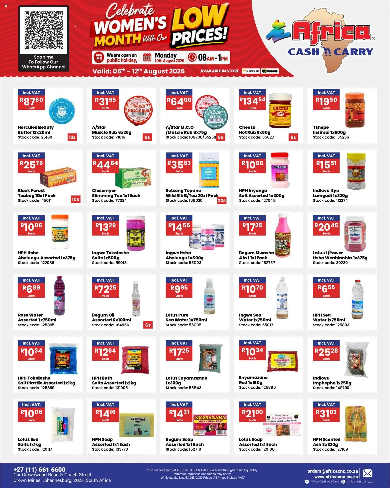 New Africa Cash & Carry catalogue – valid from 06/08/2026 | Page: 23 | Products: Butter, Powder, Stock, Water