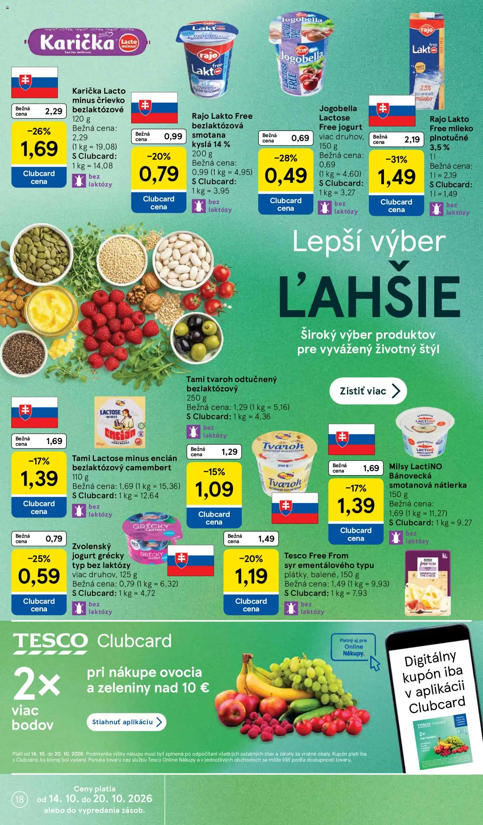 Nové Tesco akcie – leták je platný od 14.10.2026 | Strana: 18