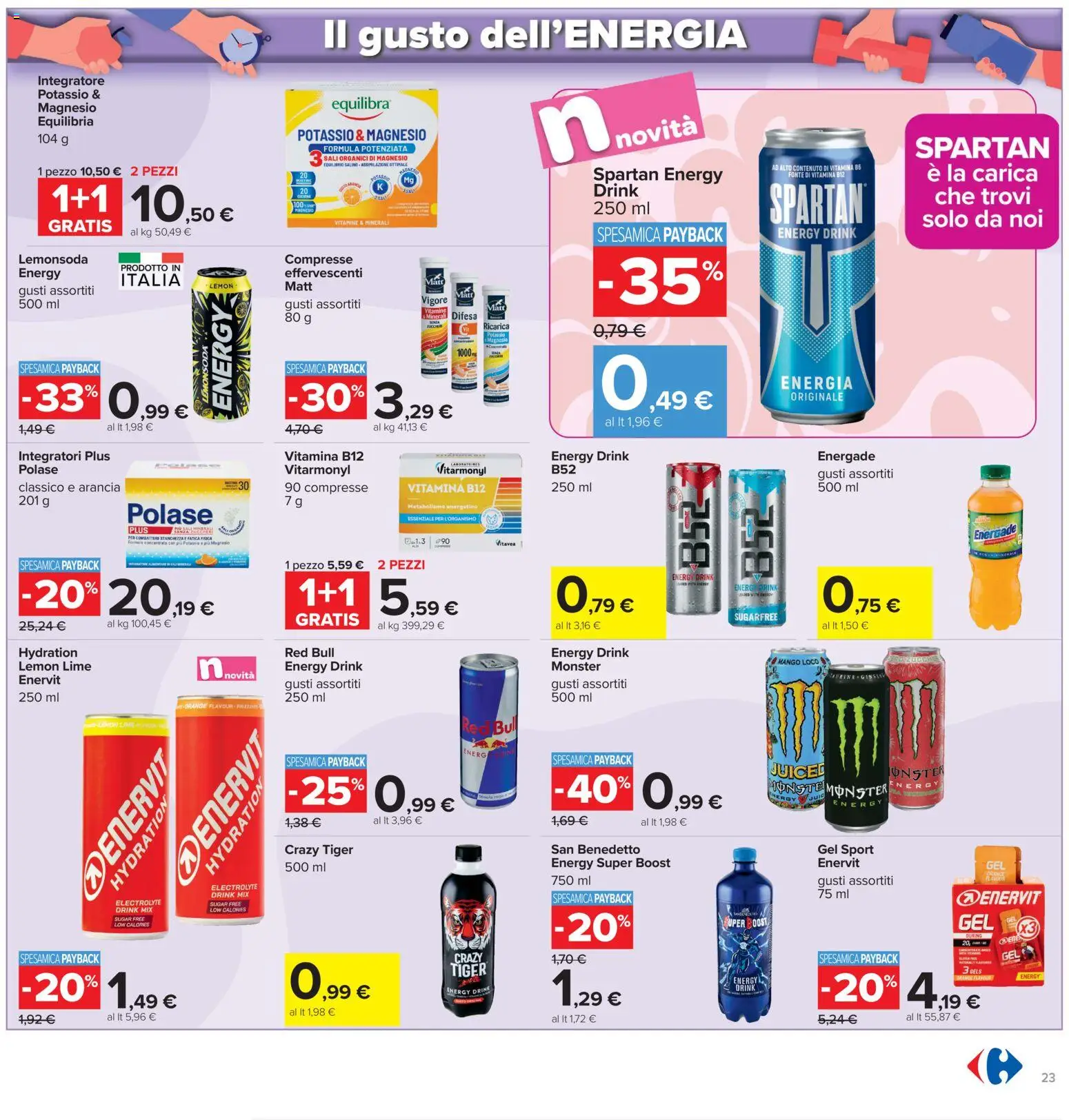 Volantino Carrefour del 13/07/2026 | Pagina: 23 | Prodotti: Mango, Lime, Arancia, Red Bull