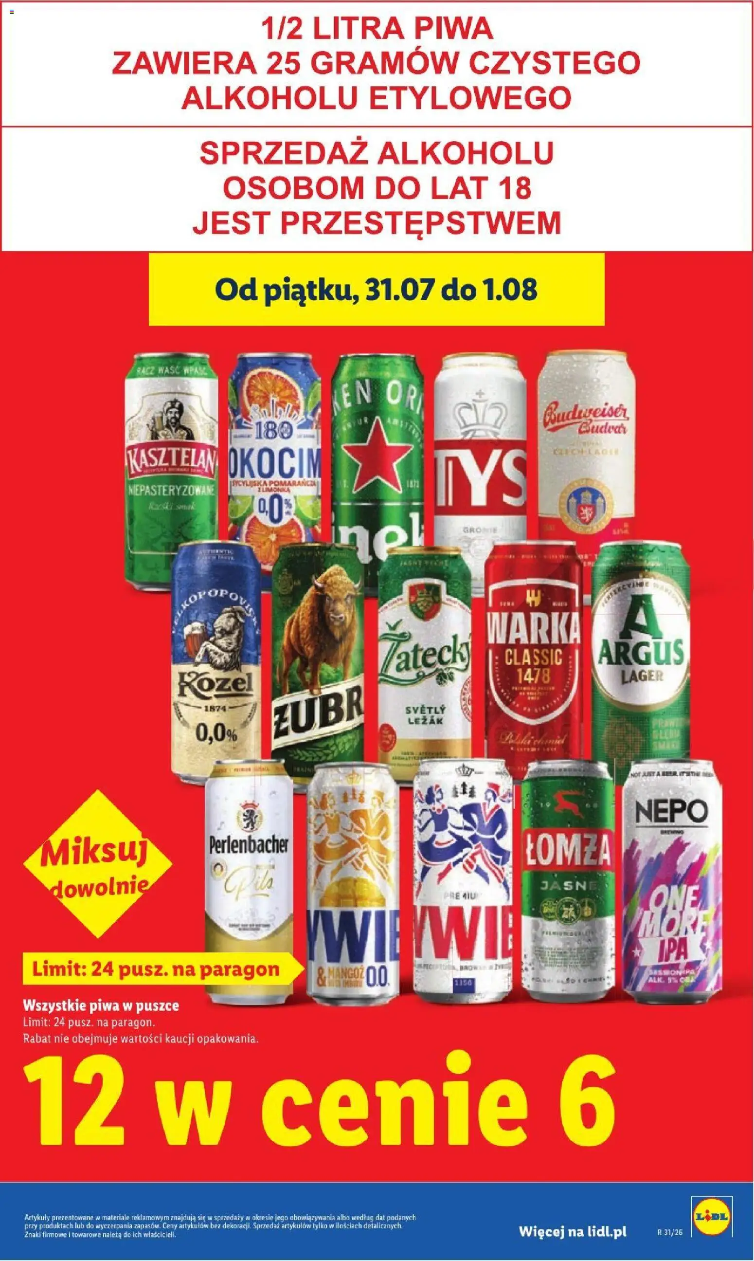 Lidl gazetka od 30.07.2026 | Strona: 11 | Produkty: Mango, Leżak, Warka, Tyskie
