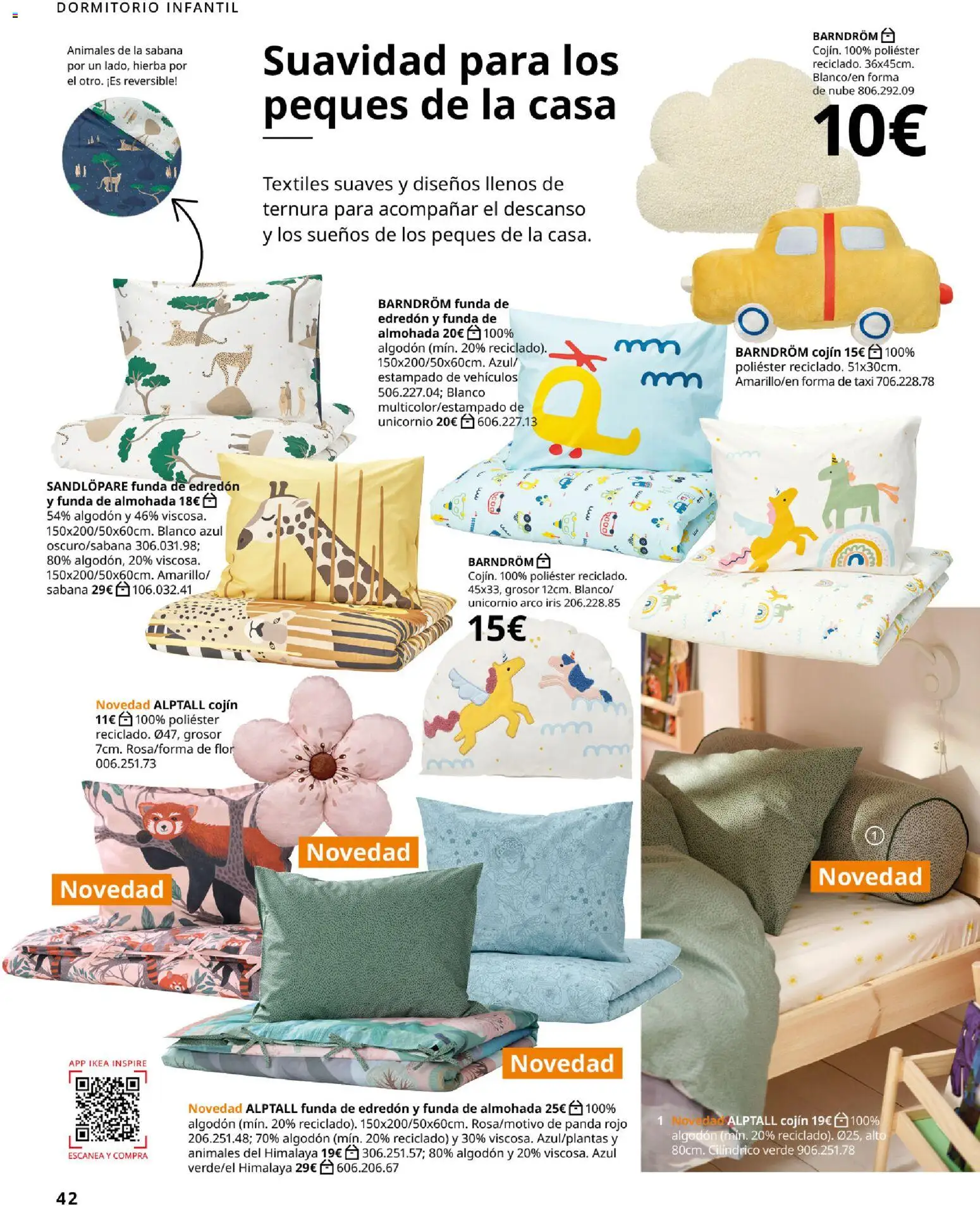 IKEA - Accesorios y decoración │ válido desde el 01/09/2026 | Página: 42 | Productos: Edredón, Funda, Algodón, Almohada