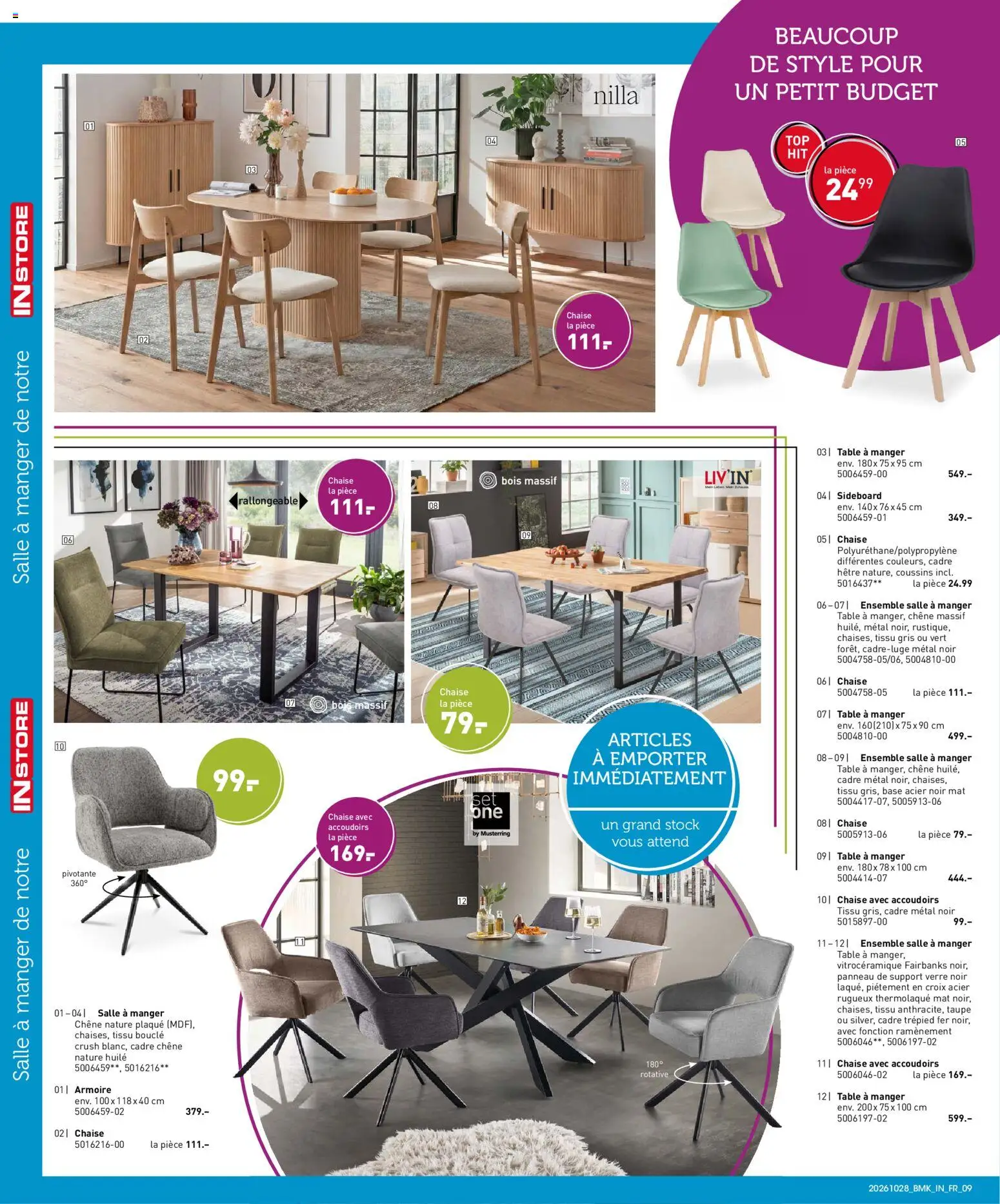 {H1} | Page: 9 | Produits: Armoire, Table, Table à manger, Cadre