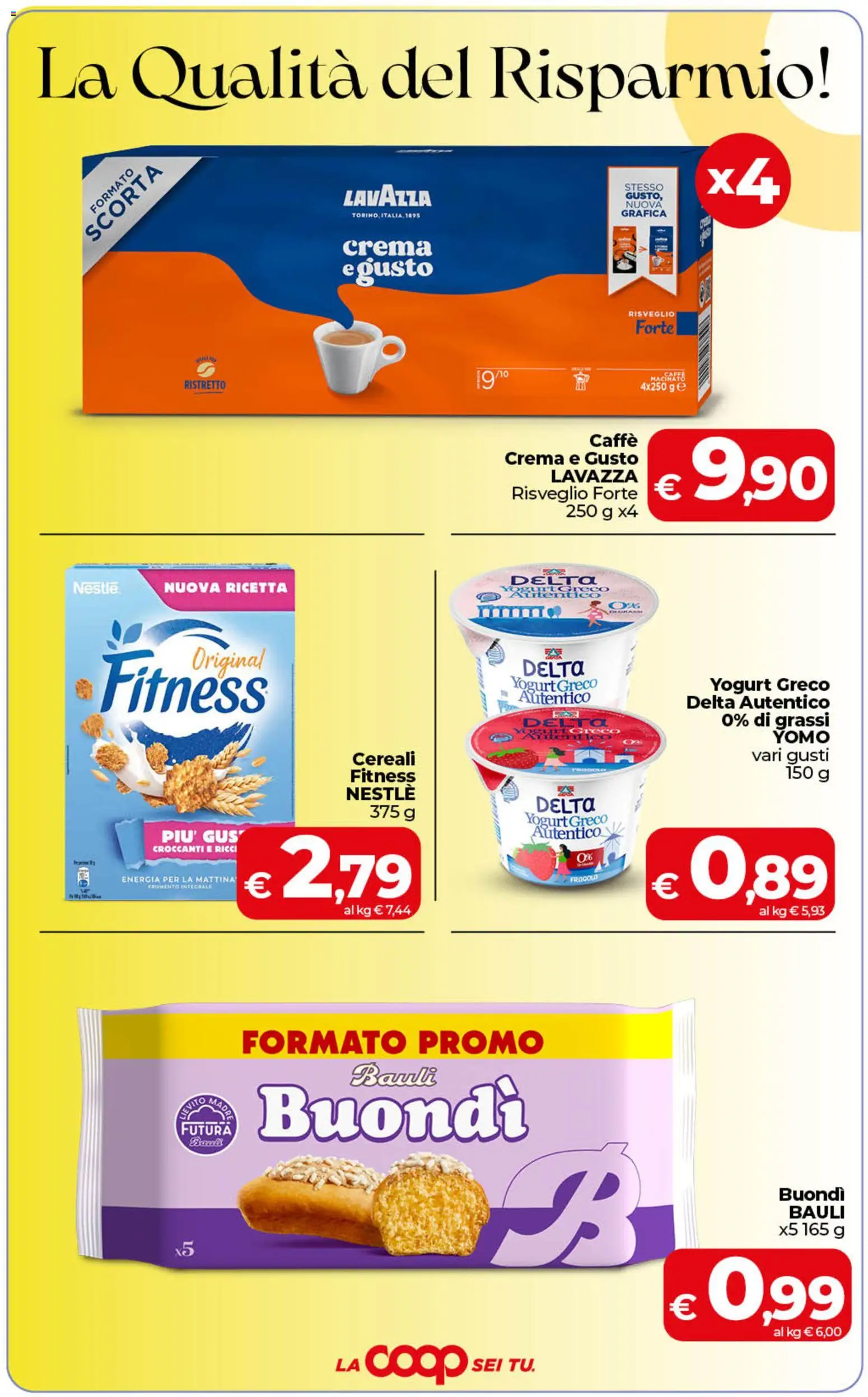 Volantino COOP del 01/09/2026 | Pagina: 2 | Prodotti: Yogurt greco, Crema, Yogurt, Macinato