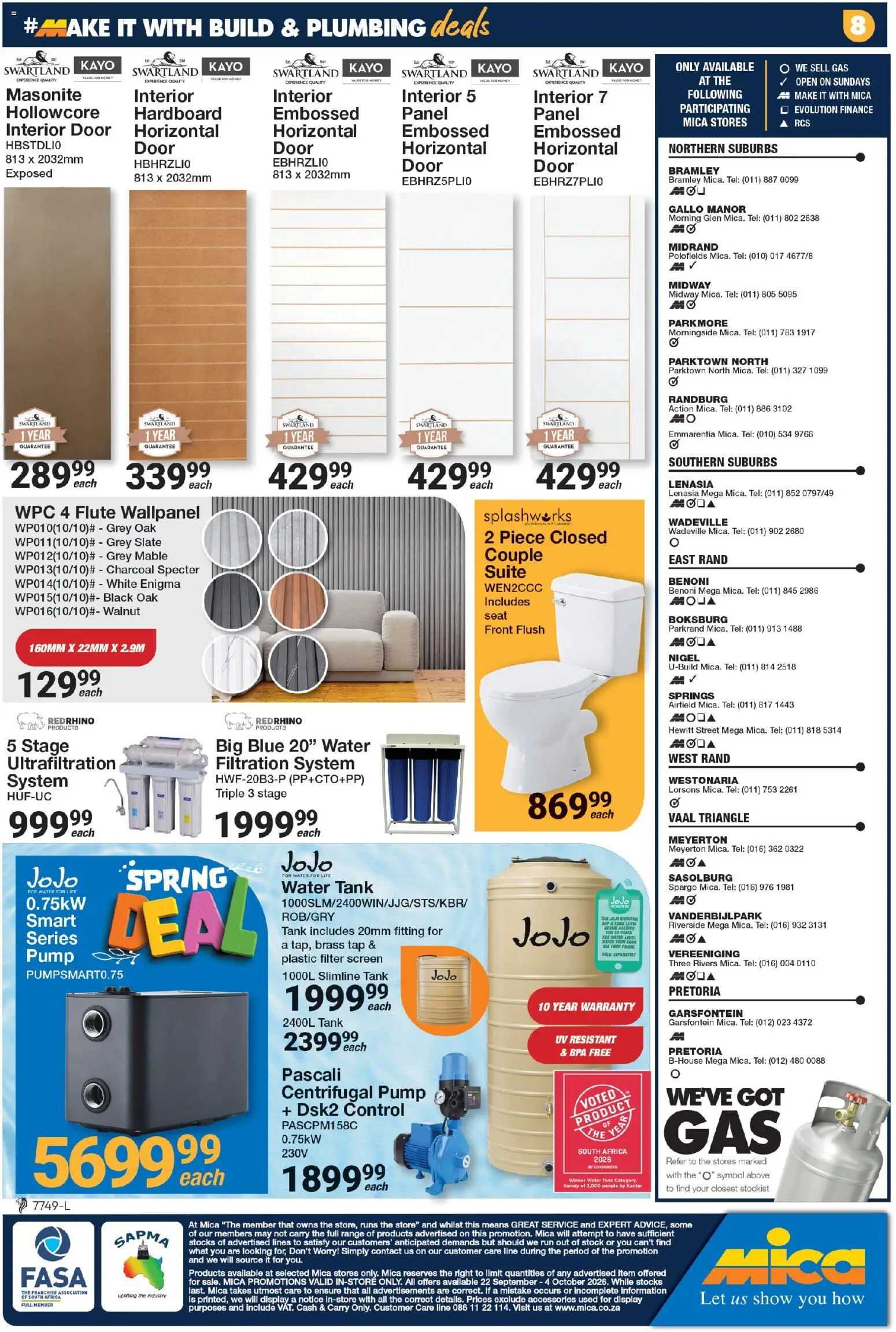 New MICA catalogue – valid from 22/09/2026 | Page: 9 | Products: Phone, Tank, Stock, Water