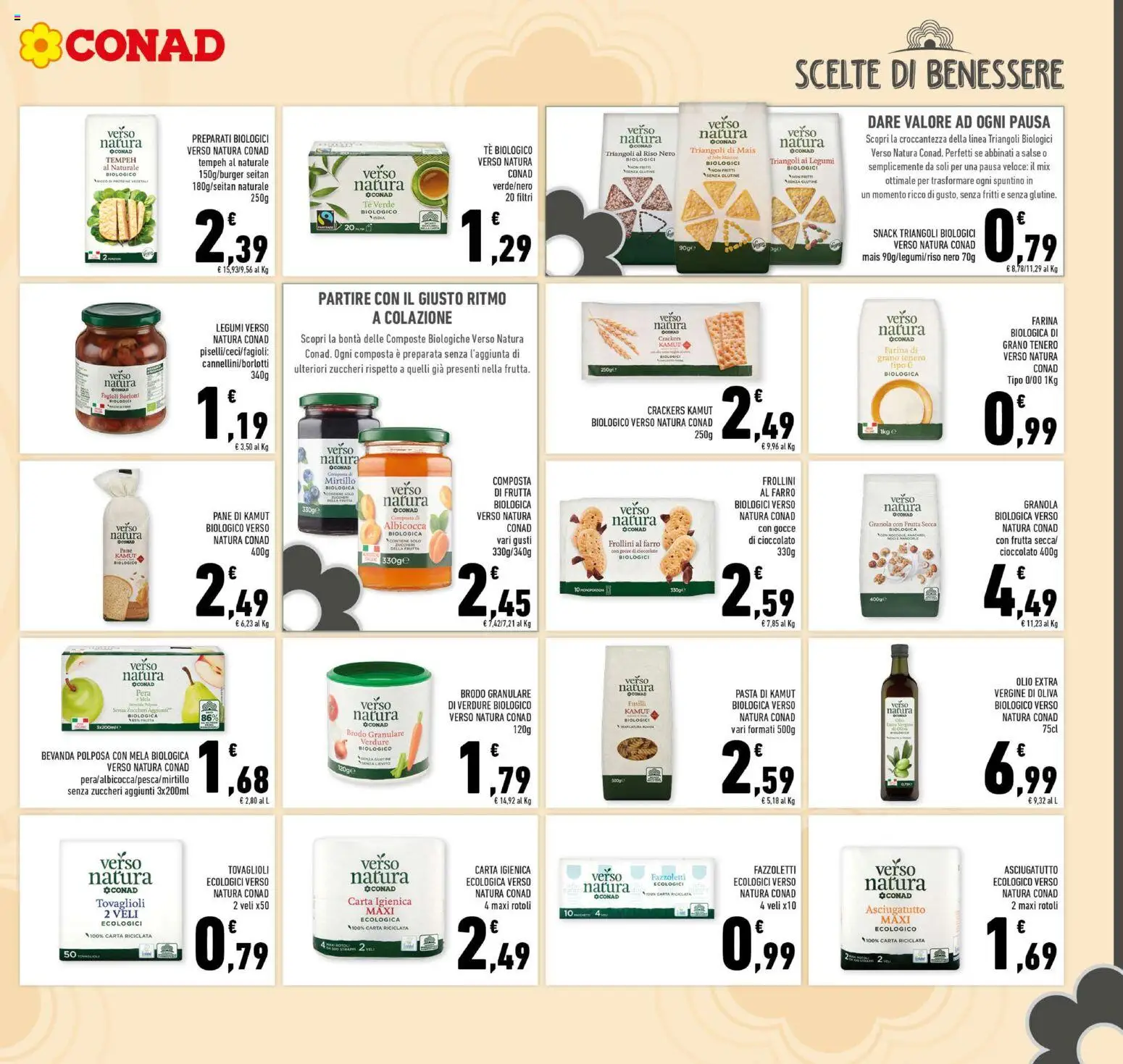 Volantino Conad del 21/10/2026 | Pagina: 9 | Prodotti: Fagioli, Verdure, Olive, Crackers