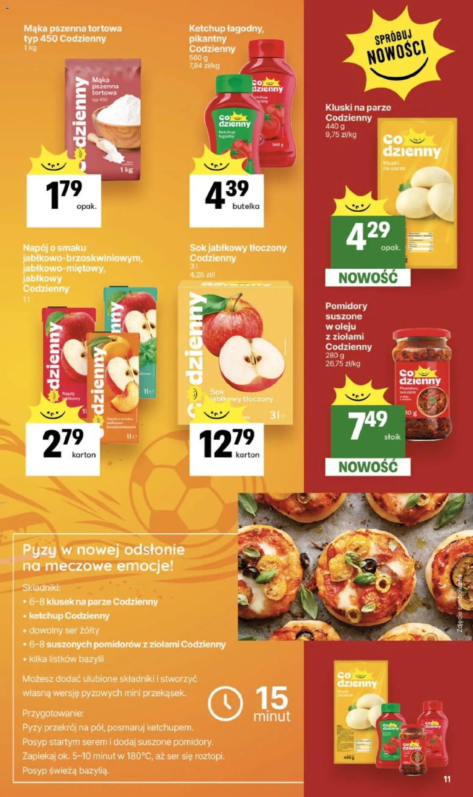 Delikatesy Centrum gazetka od 18.06.2026 | Strona: 11 | Produkty: Ser żółty, Sok jabłkowy, Pomidory suszone, Sok
