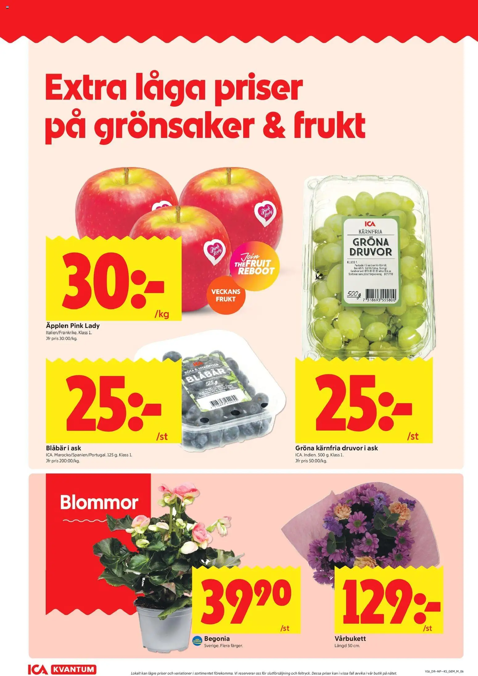 ICA Kvantum reklamblad aktuell från 13.04.2026 | Sida: 6 | Produkter: Äpplen, Blåbär