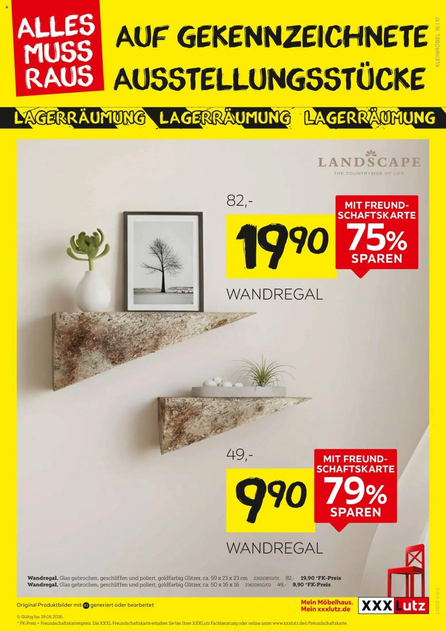 XXXLutz Größte Lagerräumung – gültig ab 15.08.2026 | Seite: 17 | Produkte: Wandregal
