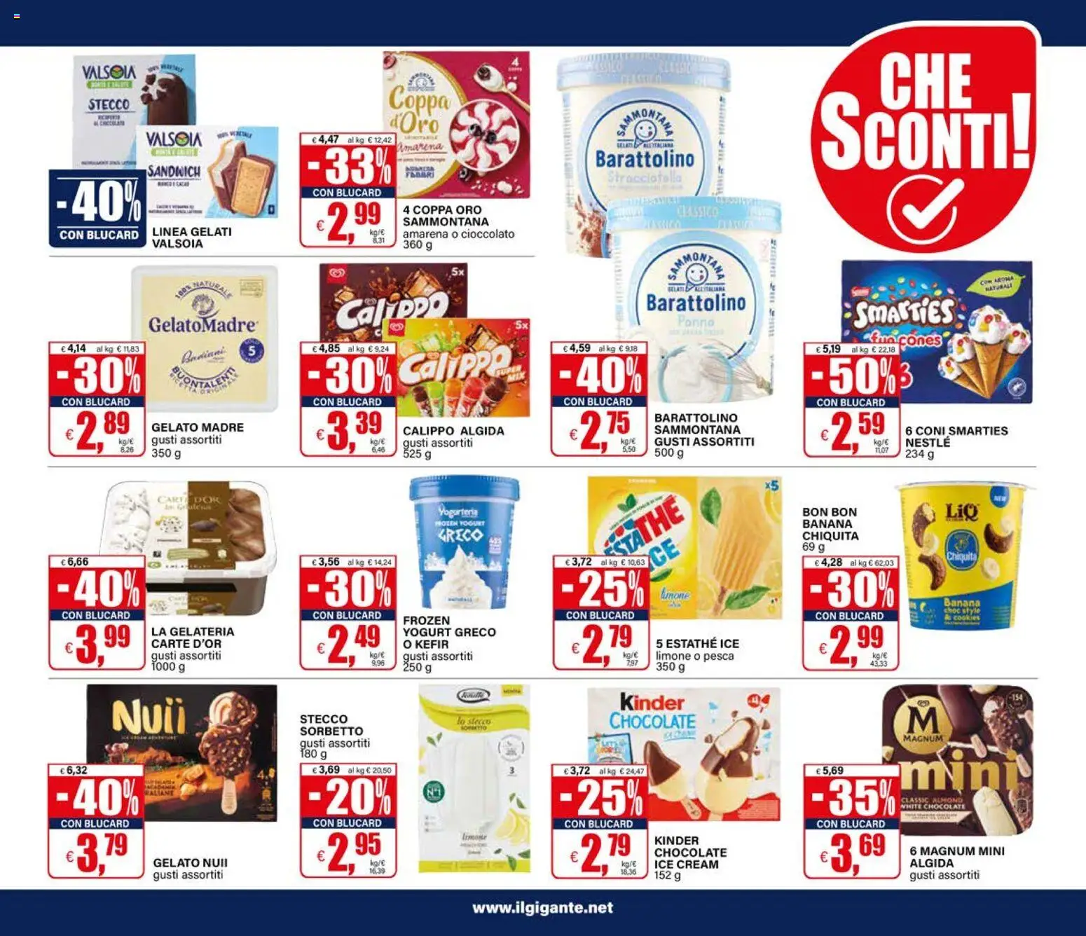 Volantino Il Gigante del 30/07/2026 | Pagina: 23 | Prodotti: Yogurt greco, Gelato, Limone, Stracciatella