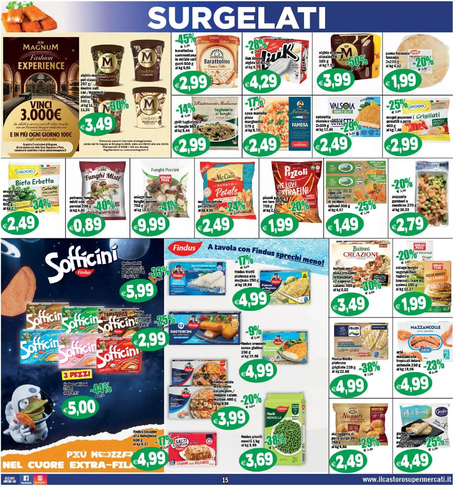 Volantino Il Castoro del 20.05.2026 | Pagina: 15 | Prodotti: Tagliatelle, Gamberi, Funghi, Quinoa