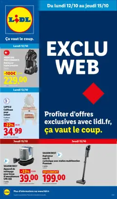 LIDL - Prévisualisation de LIDL catalogue les bonnes affaires Exclu Web valide à partir de 12/10/2026