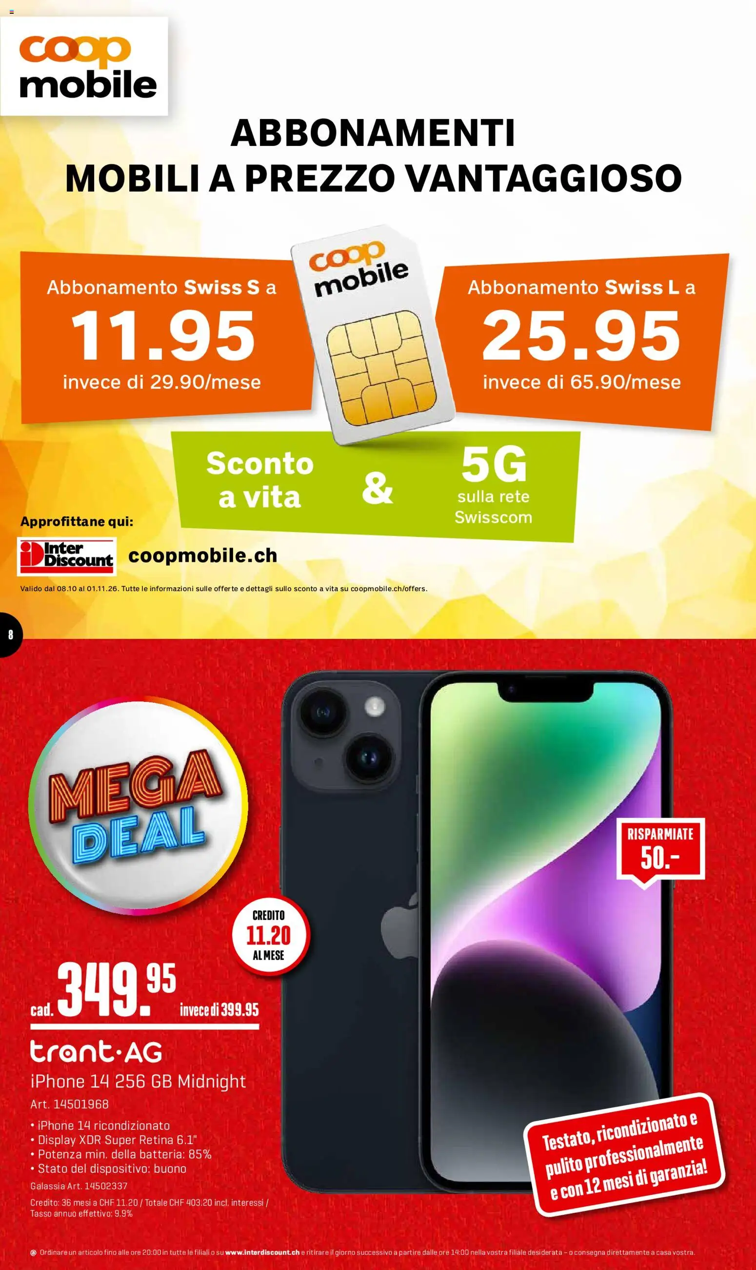 Interdiscount aktionen IT – gültig ab 19.10.2026 | Seite: 8 | Produkte: Iphone