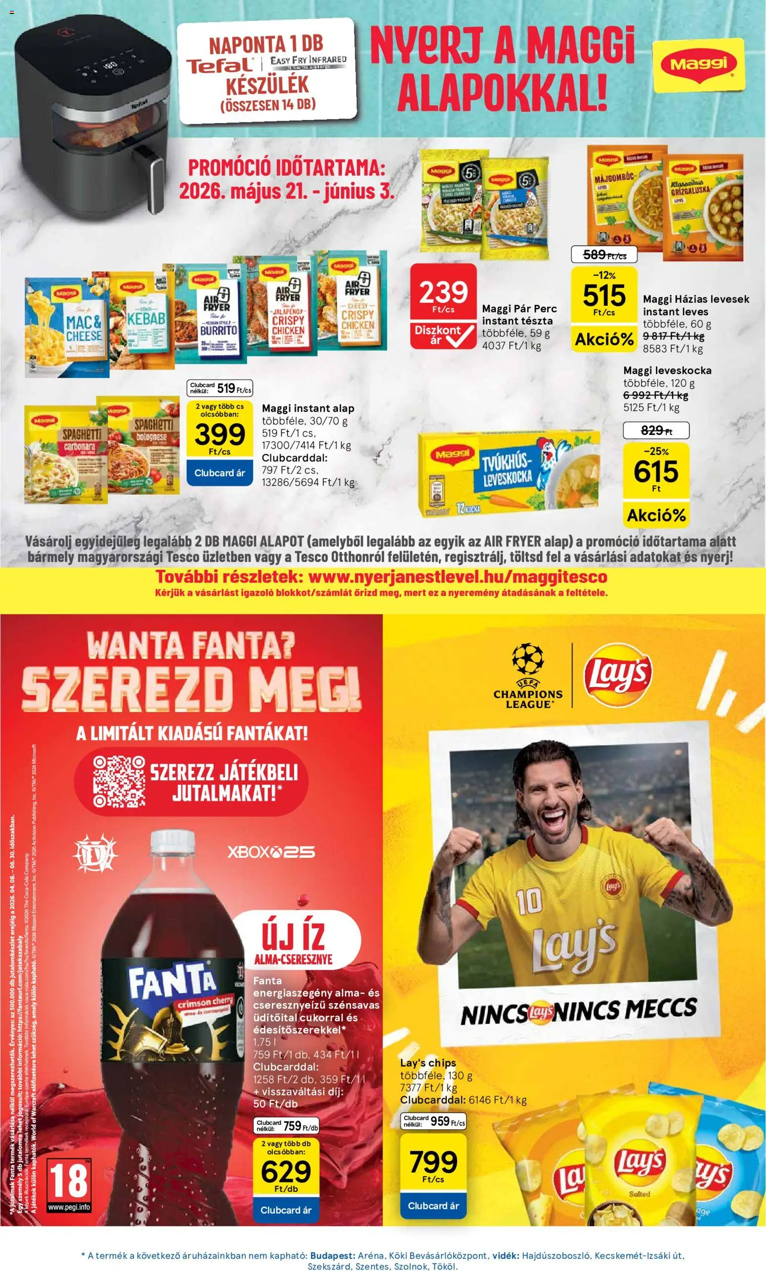 Tesco akciós ujság - amely érvényes a következő dátumtól: 21.05.2026 | Oldal: 27 | Termékek: Fanta, Játékok, Alma, Jalapeno