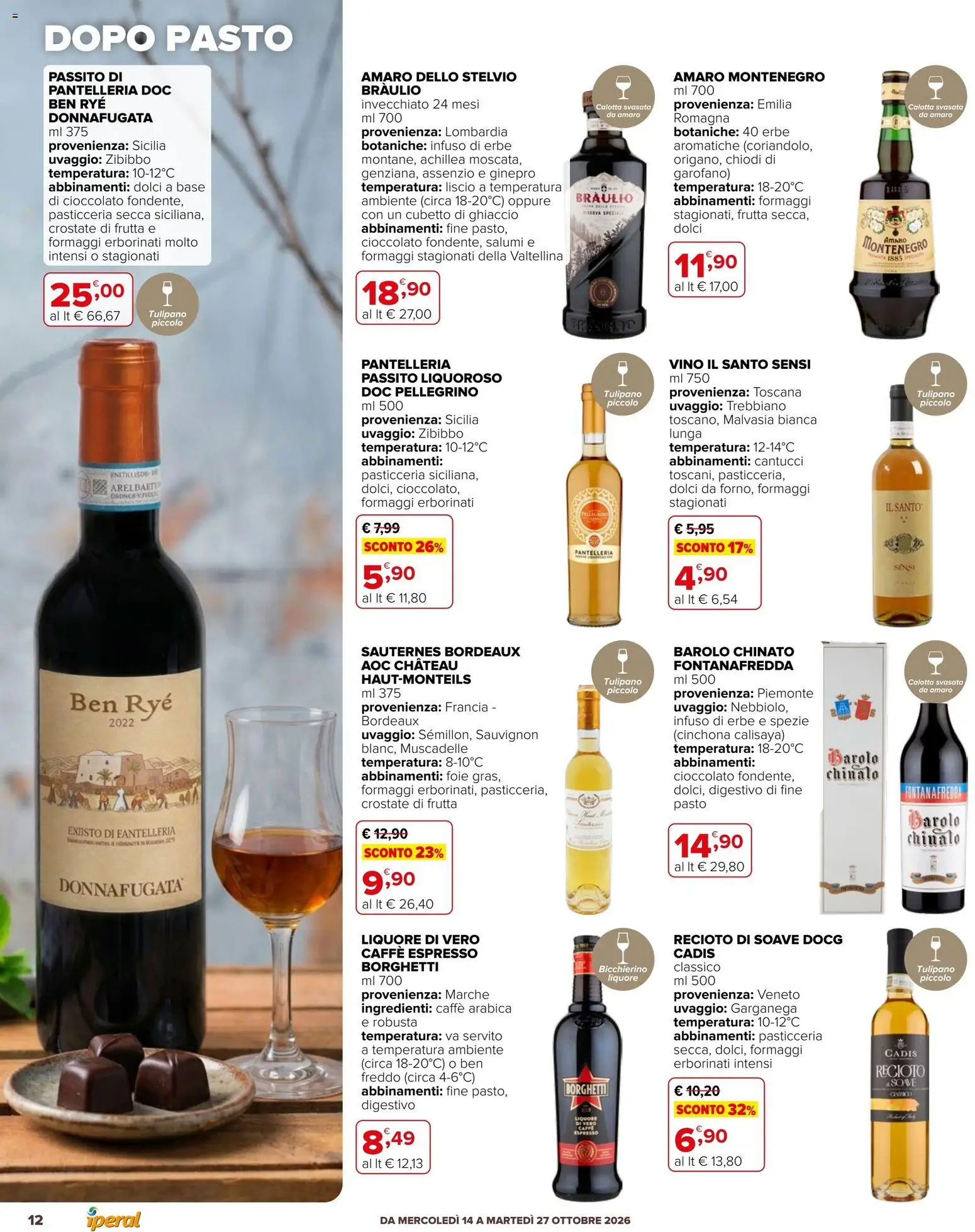 Volantino Iperal del 14/10/2026 | Pagina: 12 | Prodotti: Erbe, Vino, Ingredienti, Ghiaccio