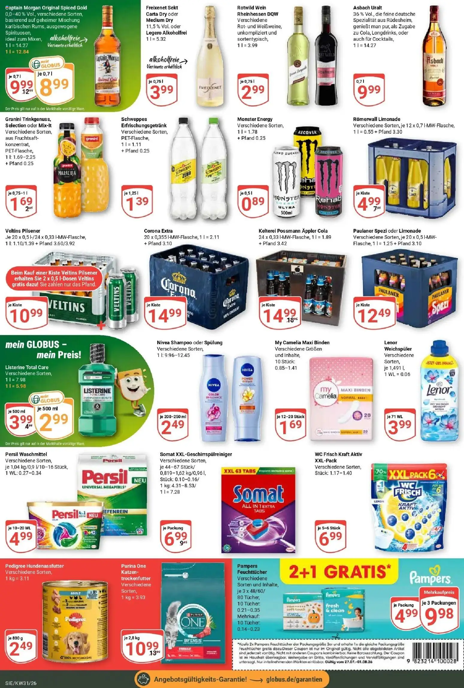 Globus Prospekt Siegen – gültig ab 27.07.2026 | Seite: 6 | Produkte: Cola, Freixenet, Limonade, Wc frisch