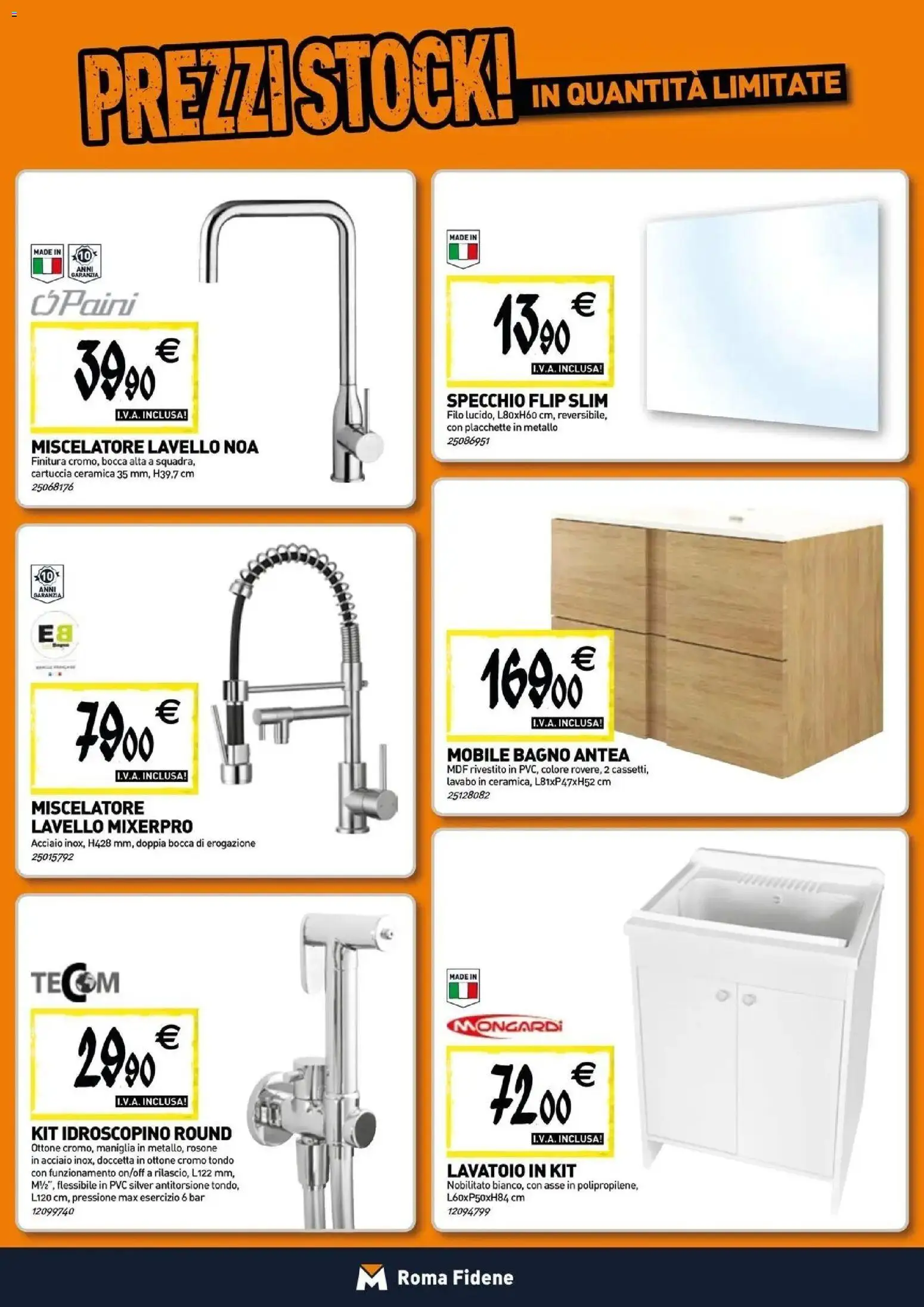 Volantino TECNOMAT del 12.03.2026 | Pagina: 5 | Prodotti: Mobile, Lavello, Bagno, Specchio