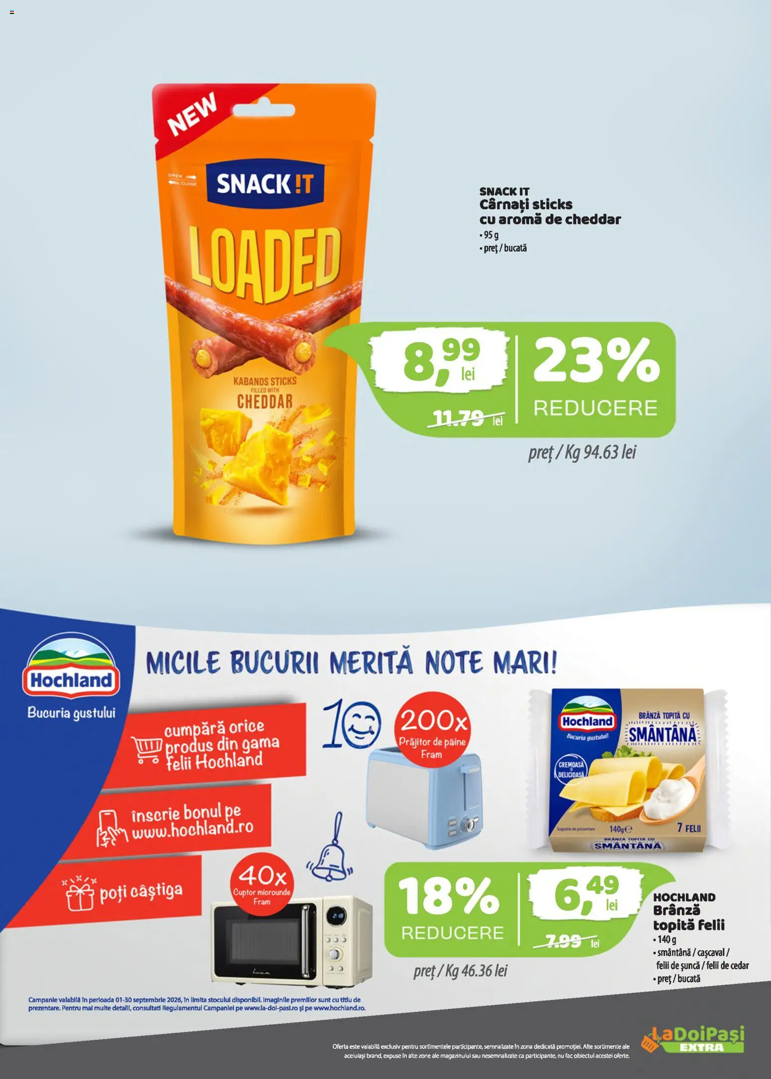 Noul catalog LaDoiPași – valabil de la 16.09.2026 | Pagină: 3 | Produse: Cuptor, Șuncă, Smântână, Cârnați