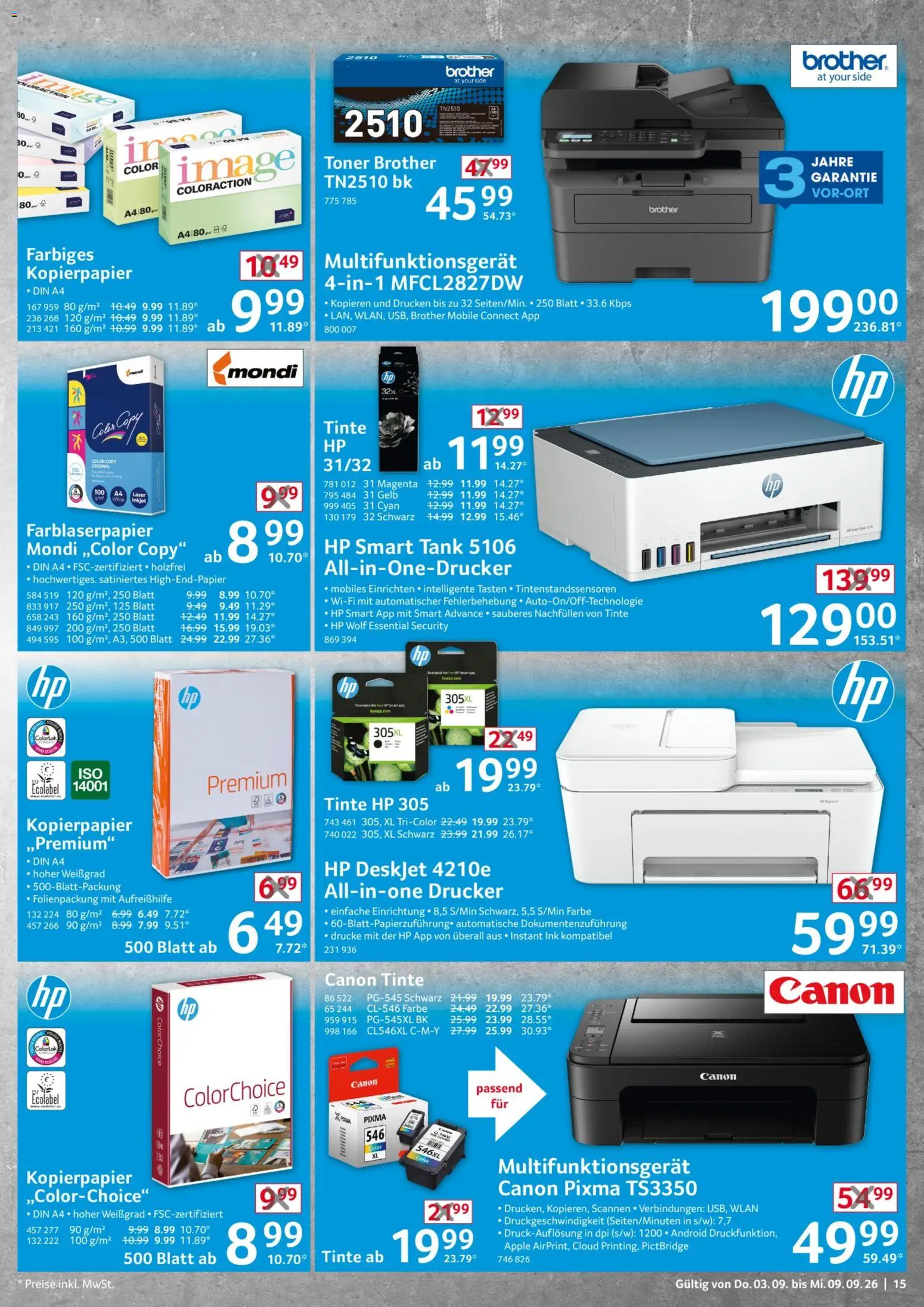 Selgros Non Food – gültig ab 03.09.2026 | Seite: 15 | Produkte: HP, Toner, Apple, Drucker