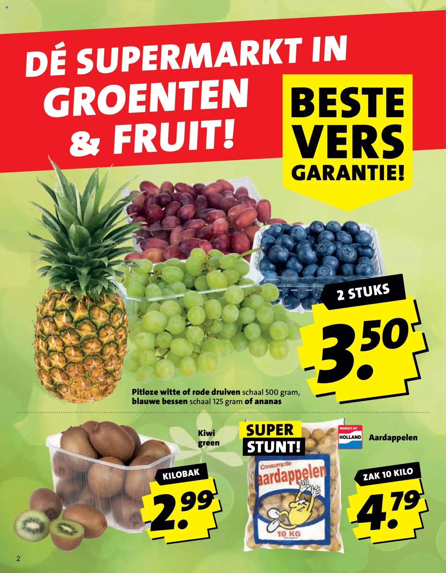 {H1} | Pagina: 2 | Producten: Kiwi, Schaal, Aardappelen, Fruit